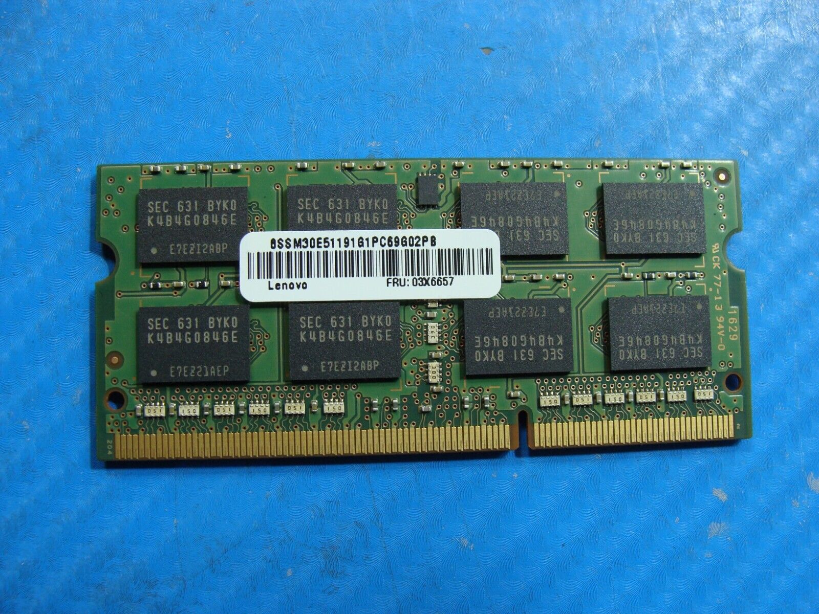 Lenovo T470 Samsung 8GB PC3L-12800S Memory RAM SO-DIMM M471B1G73EB0-YK0