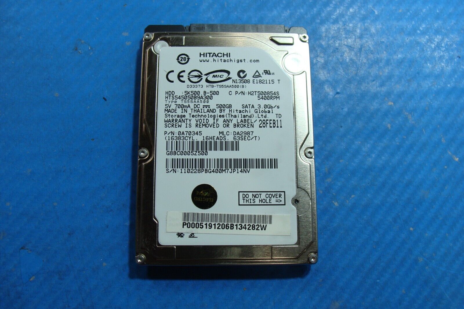 Toshiba L755 Hitachi 500GB 2.5