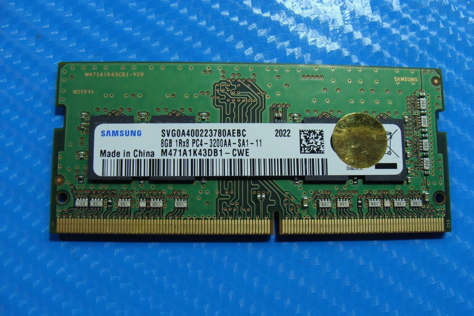 Dell 5400 2in1 Samsung 8GB 1Rx8 PC4-3200AA Memory RAM SO-DIMM M471A1K43DB1-CWE