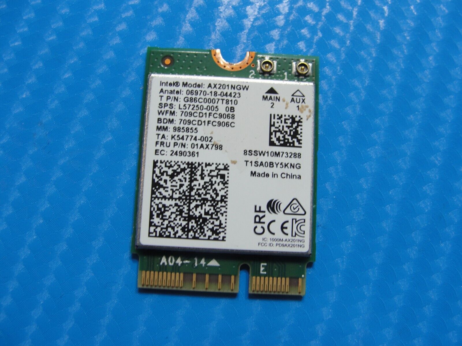 Eluktronics 17.3” Prometheus XVII Wireless WiFi Card AX201NGW L57250-005 01AX798