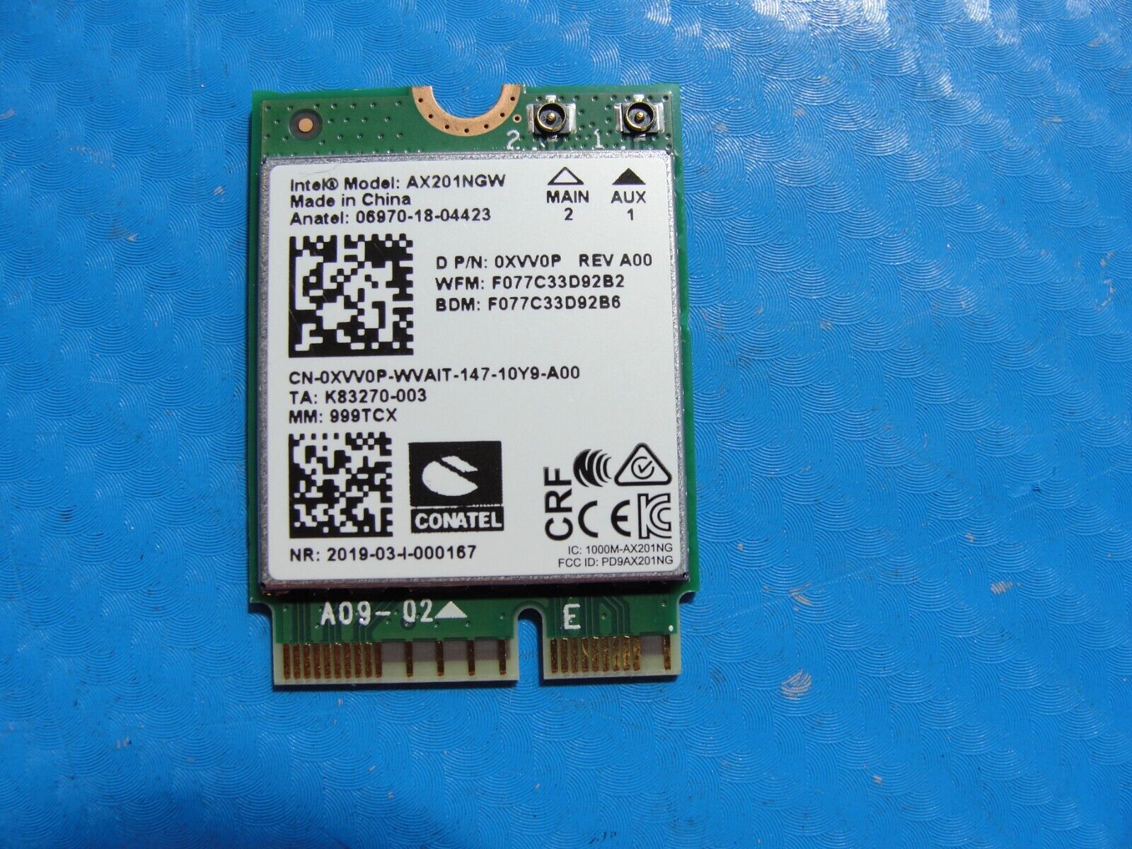 Dell Latitude 14” 5420 Genuine Laptop Wireless WiFi Card AX201NGW XVV0P