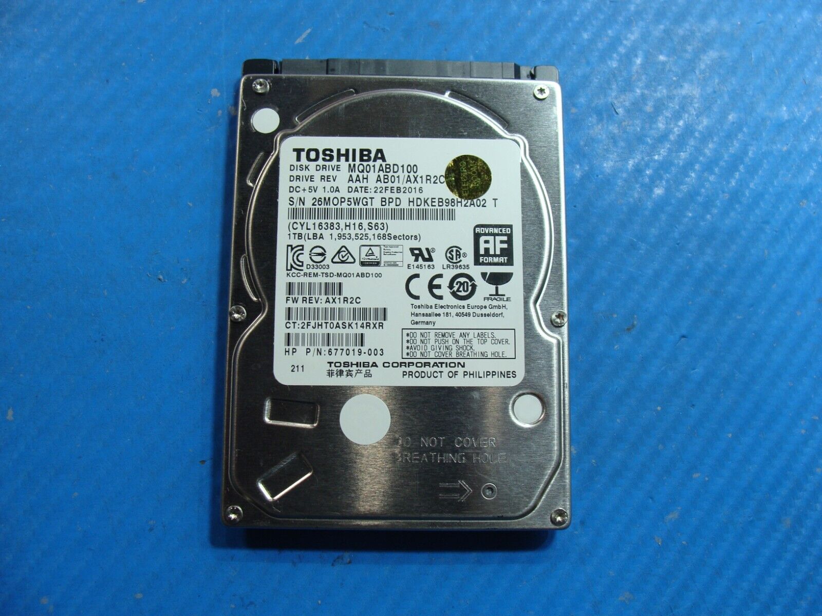 HP 15-ab293cl Toshiba 1TB SATA 2.5