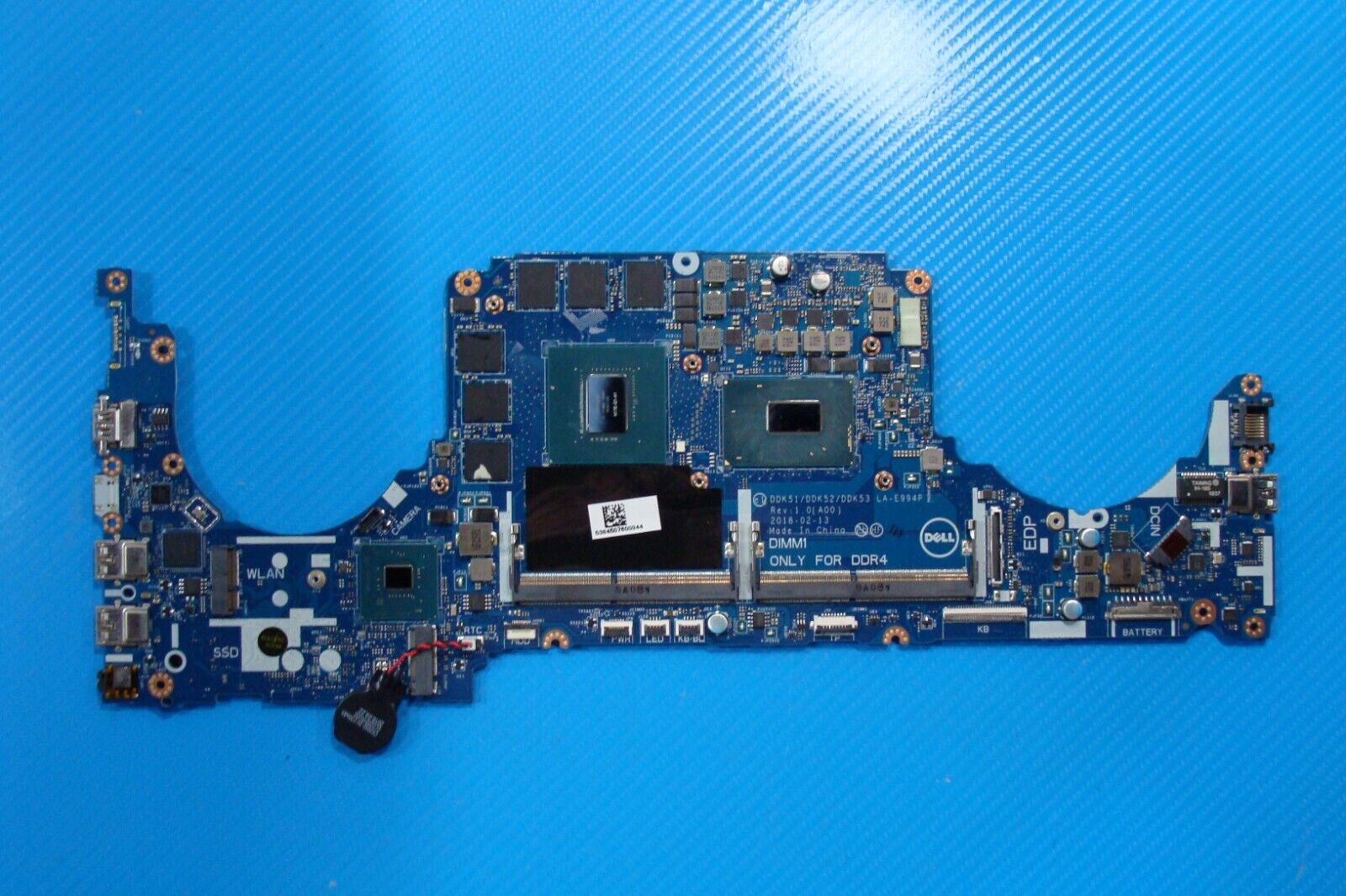 Dell G7 15.6” 7588 Intel i7-8750H 2.2GHz GTX 1060 6GB Motherboard TM9WY LA-E994P