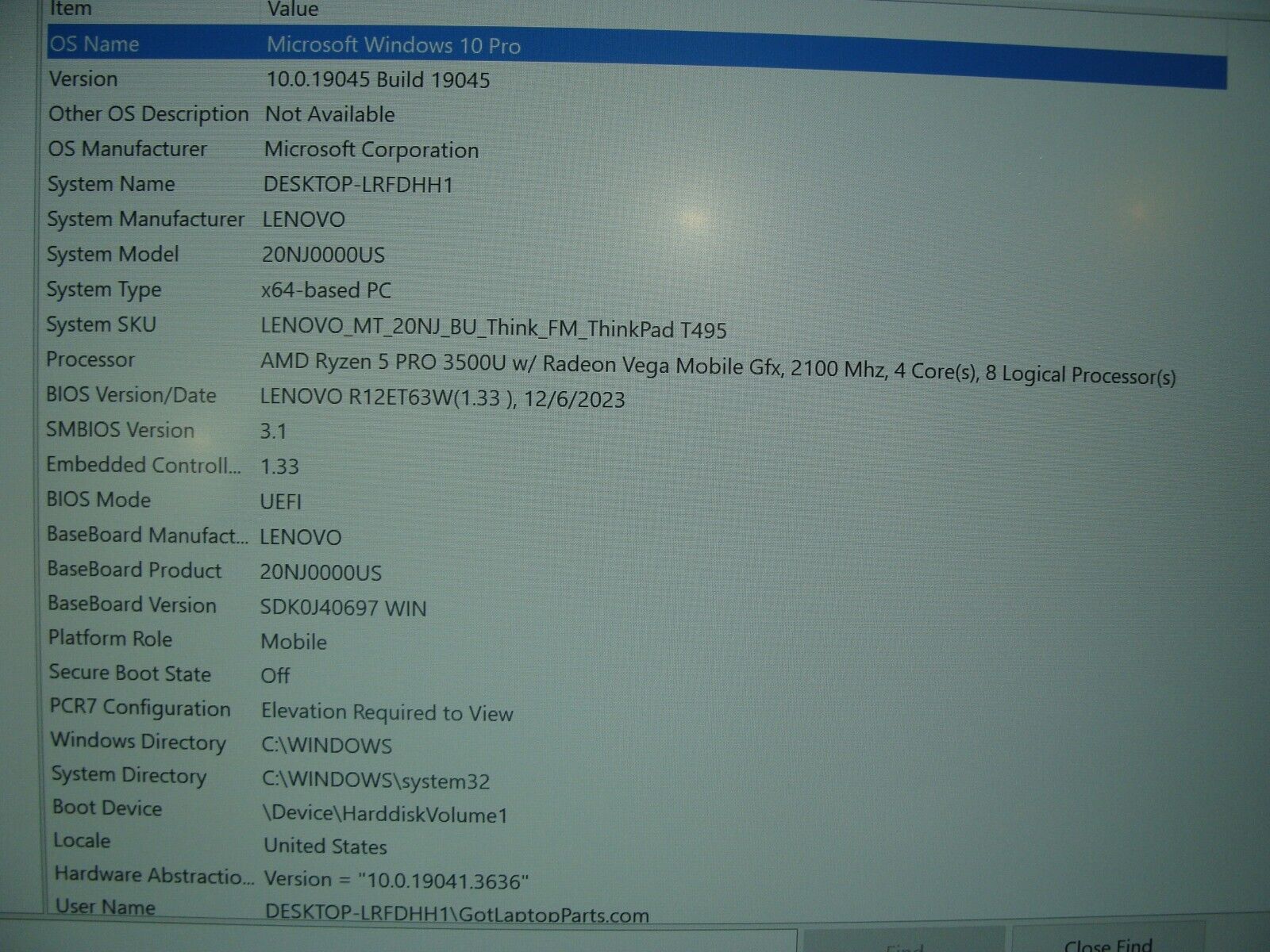 Lenovo ThinkPad T495 14