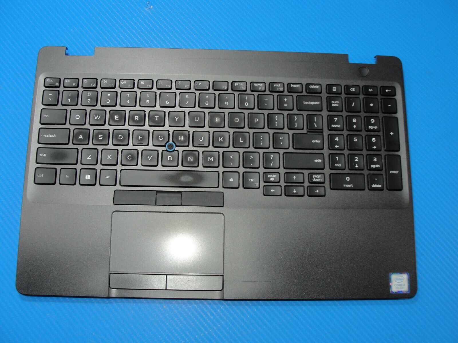 Dell Latitude 15.6” 5500 OEM Palmrest w/TouchPad BL Keyboard & Speakers W7PNM