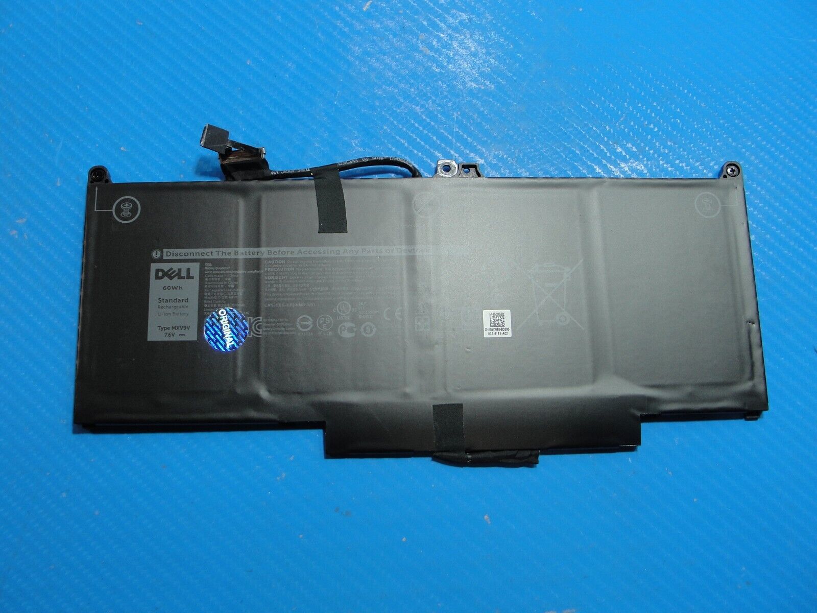 Dell Latitude 14” 7400 Genuine Battery 7.6V 60Wh 7500mAh MXV9V WXW80 Excellent