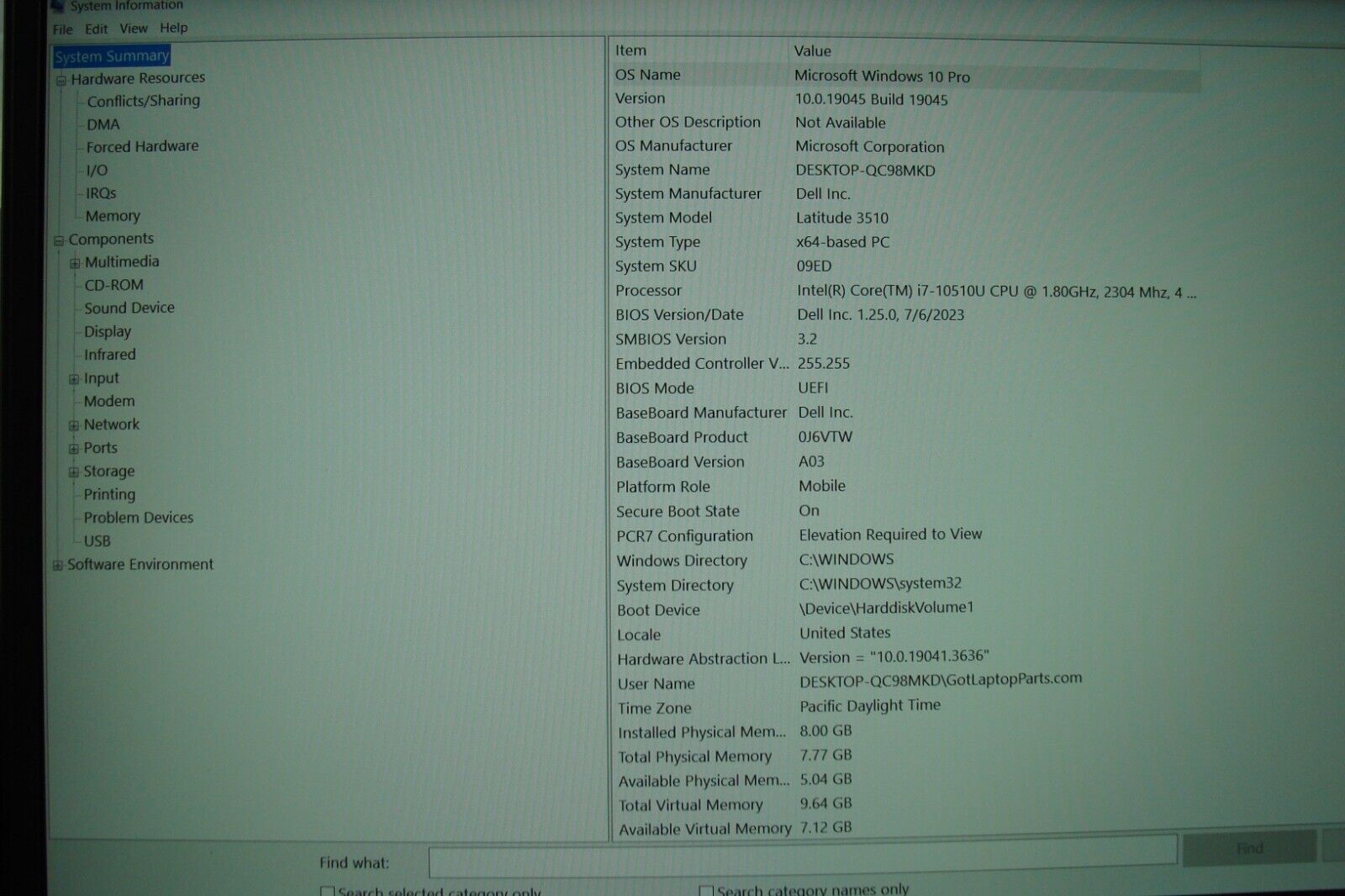 Dell Latitude  3510 15.6