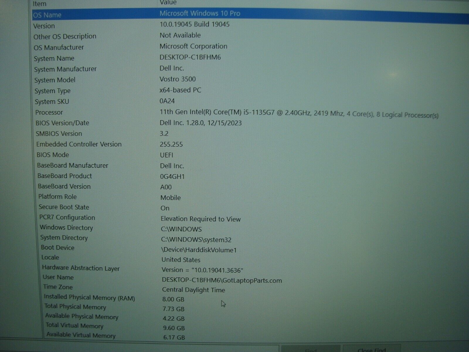 Dell Vostro 15 3500 15.6