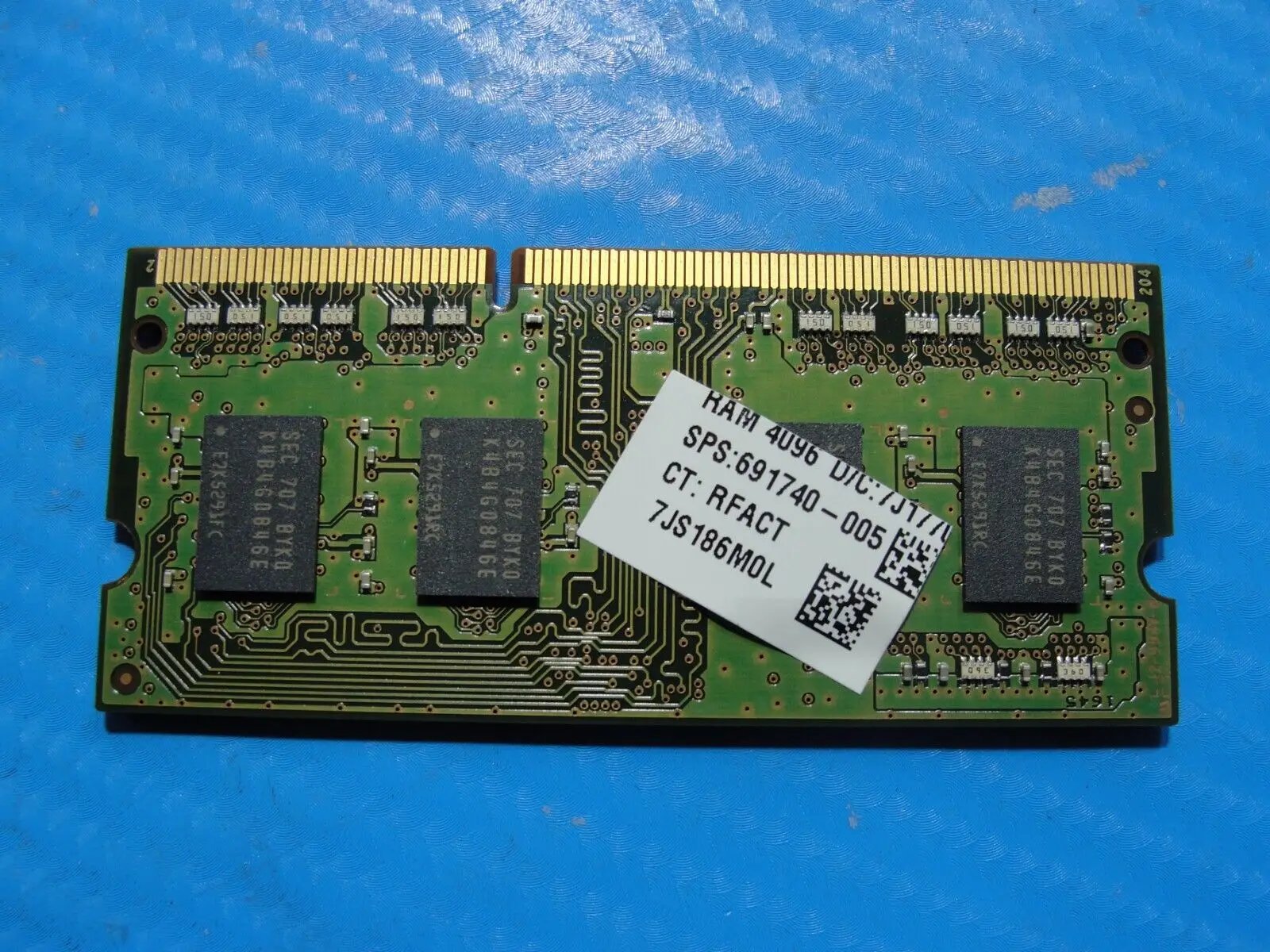 HP 15-bs020wm Samsung 4GB 1Rx8 PC3L-12800S Memory RAM SO-DIMM M471B5173EB0-YK0