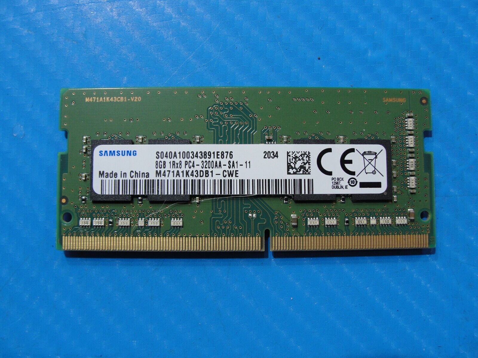 Asus GU502LW-B17N6 Samsung 8GB PC4-3200AA SO-DIMM Memory RAM M471A1K43DB1-CWE