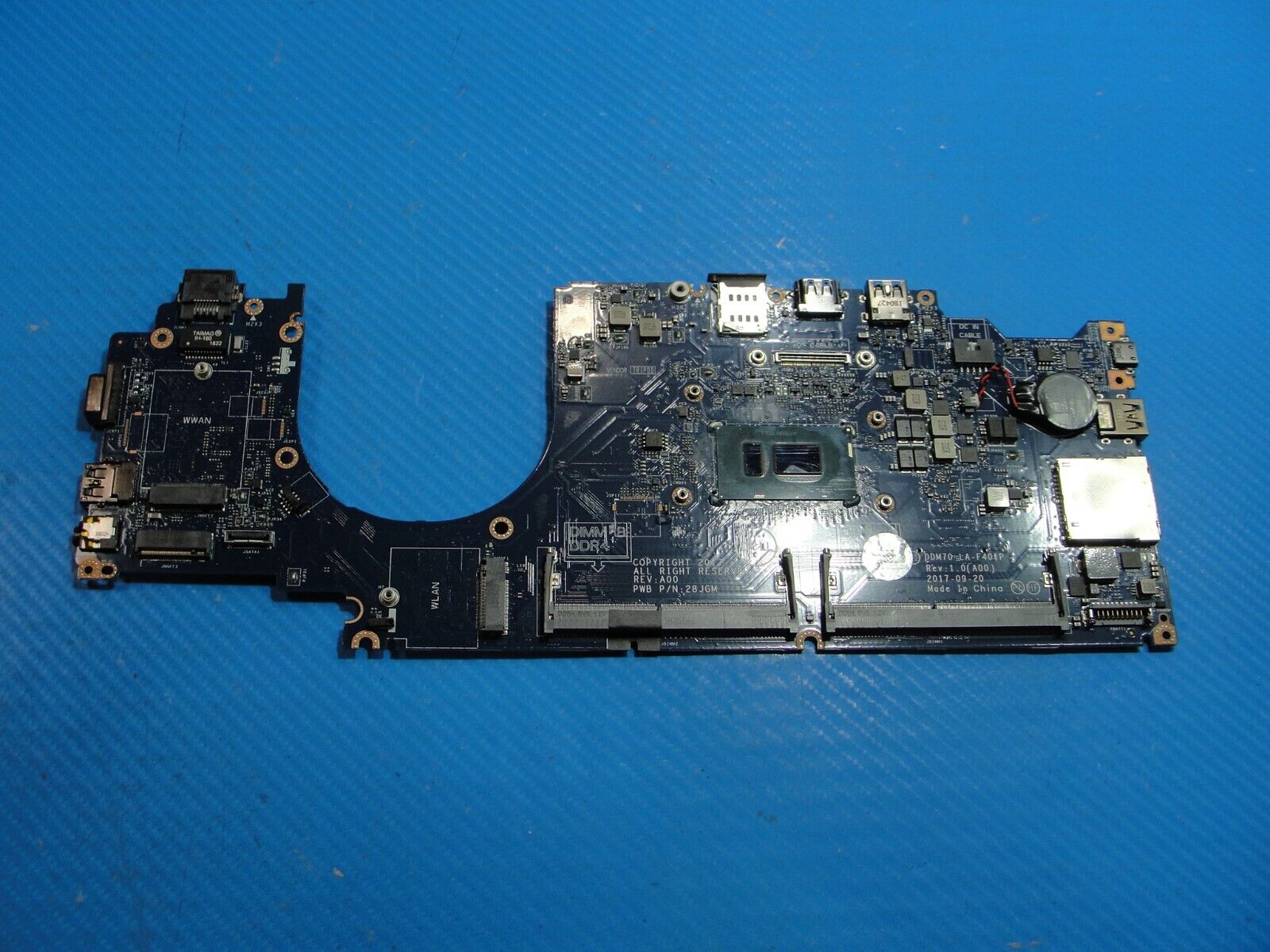 Dell Latitude 14” 5490 Genuine Intel i5-8350U 1.7GHz Motherboard LA-F391P 2YNM3