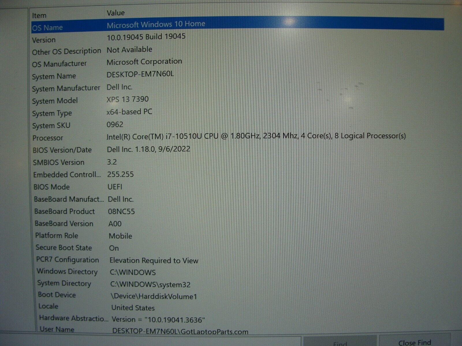 Dell XPS 13 7390 13.3