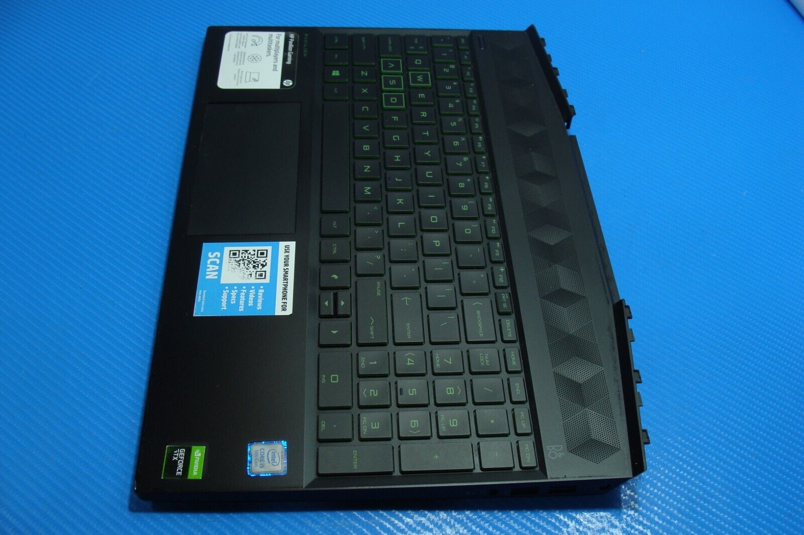 HP Pavilion Gaming 15.6” 15-dk0056nr Palmrest w/BL Keyboard TouchPad AP2K8000310