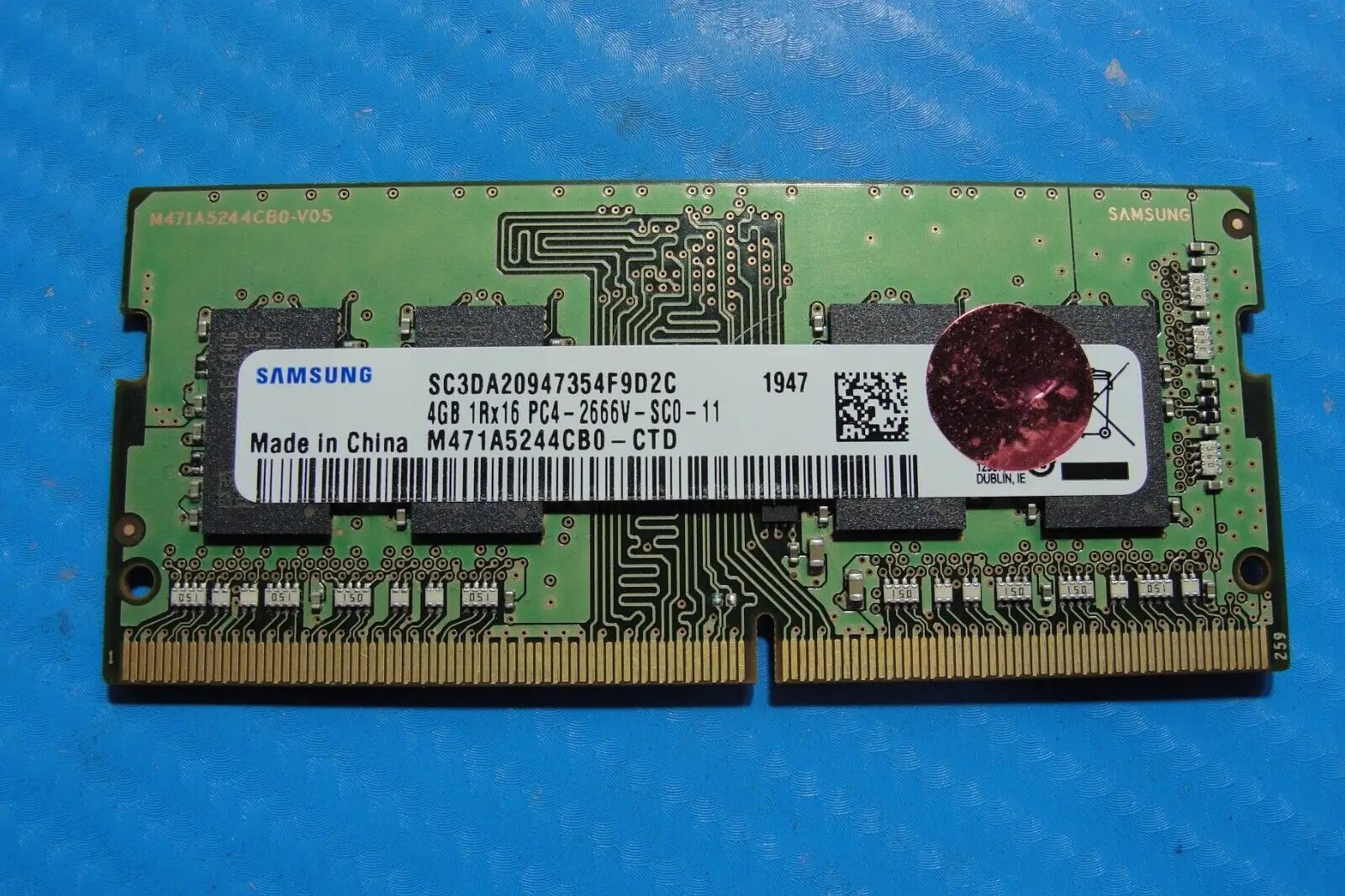 HP 17-by3053cl Samsung 4GB 1Rx16 PC4-2666V Memory RAM SO-DIMM M471A5244CB0-CTD