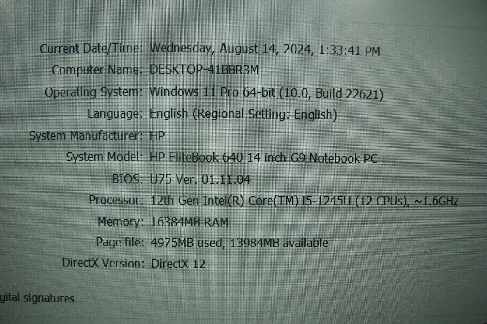 HP EliteBook 640 G9 14