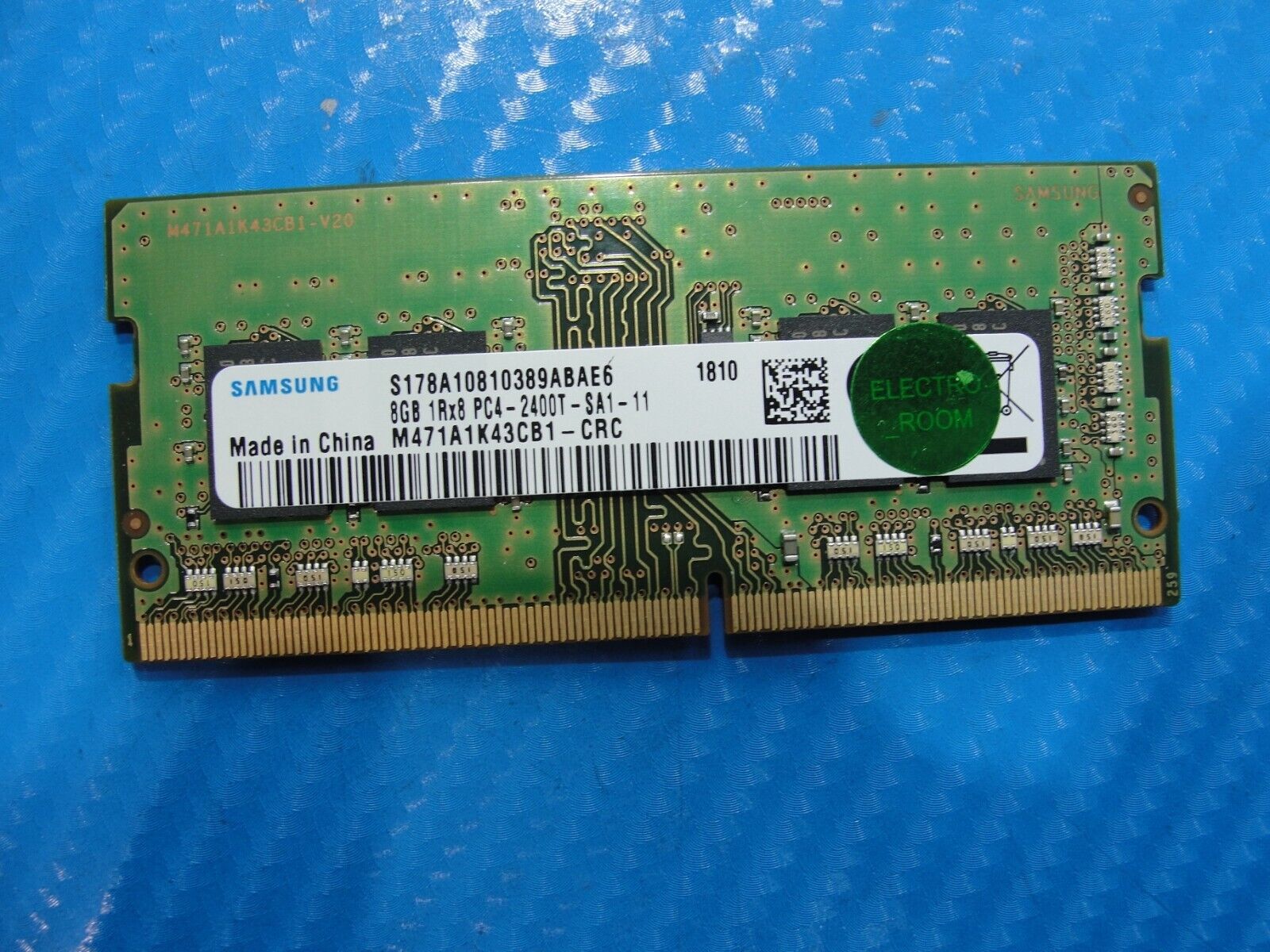 Lenovo T570 So-Dimm Samsung 8GB 1Rx8 Memory PC4-2400T M471A1K43CB1-CRC