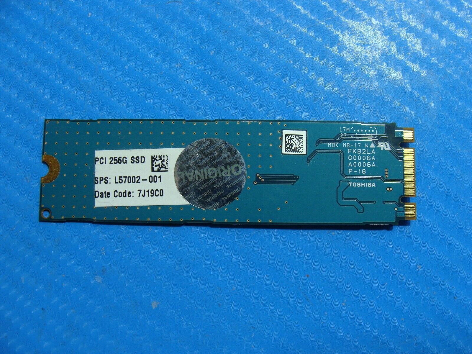 HP 15-dk0046nr Toshiba 256GB NVMe M.2 SSD Solid State Drive KBG30ZMV256G