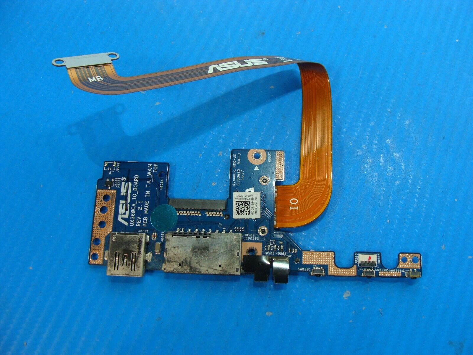 Asus ZenBook Flip UX360CAK USB Audio Card Reader Board w/Cable 60NB0BA0-IO2020