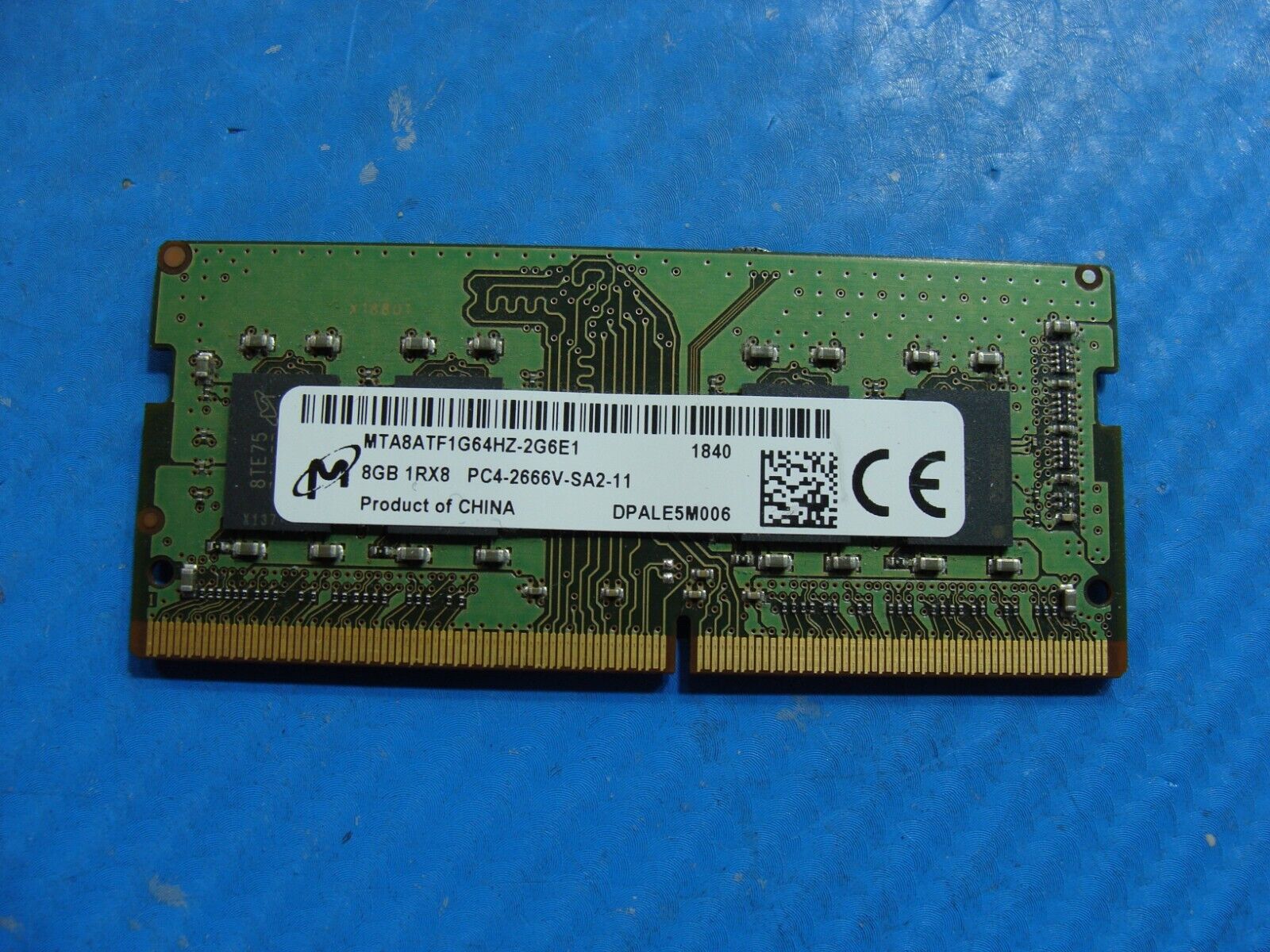 HP Studio G5 Micron 8GB 1Rx8 PC4-2666V Memory RAM SO-DIMM MTA8ATF1G64HZ-2G6E1