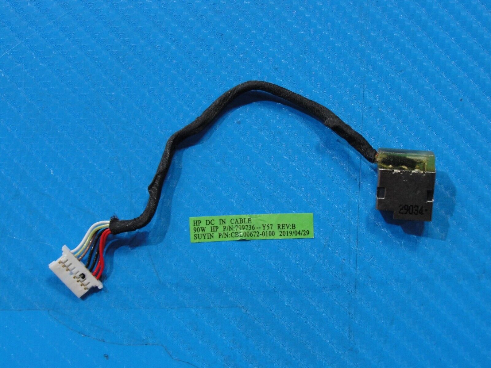 HP 15.6” 250 G7 Genuine Laptop DC IN Power Jack w/Cable 799736-Y57