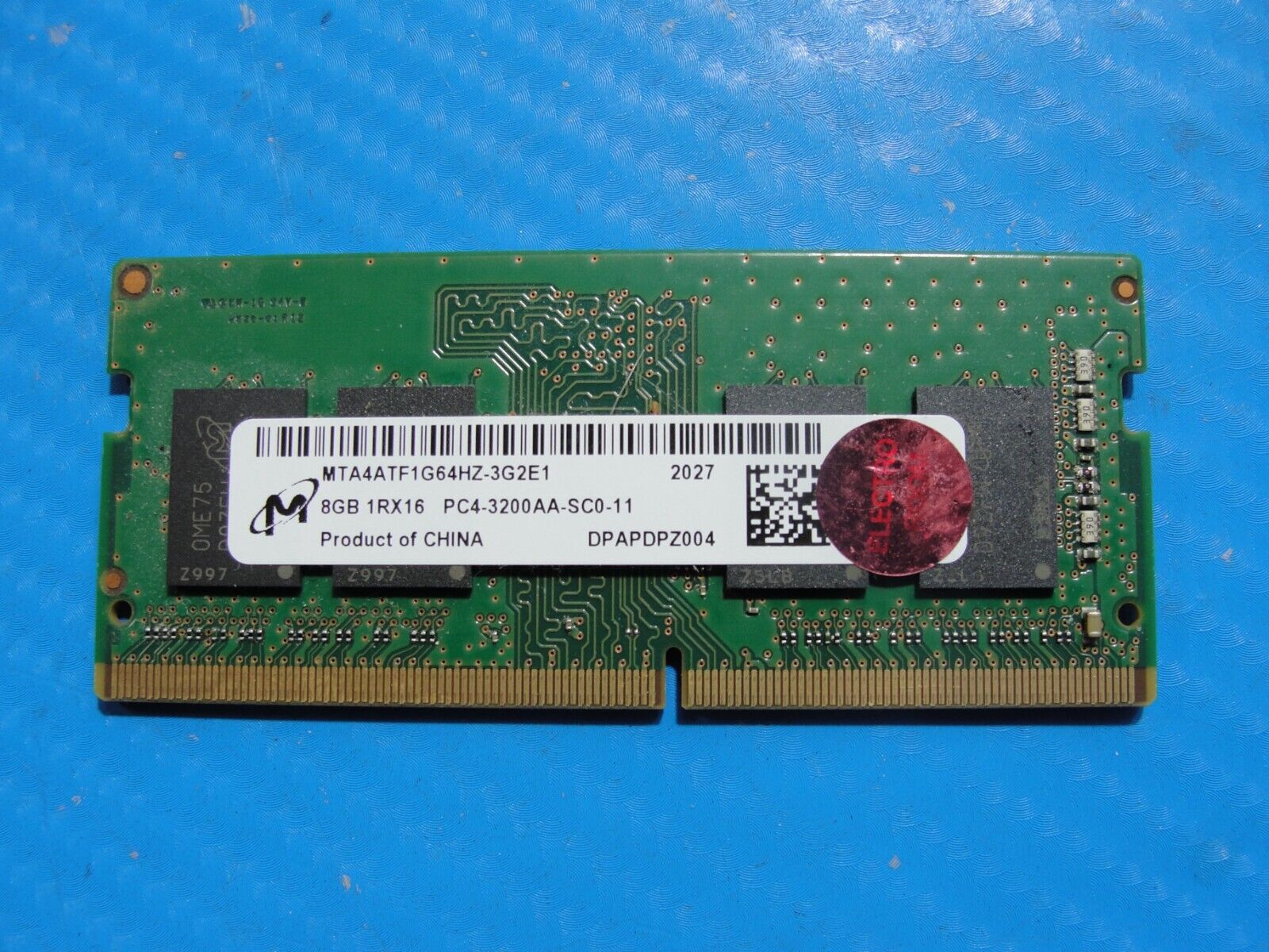 HP 15-dy1043dx Micron 8GB 1Rx16 PC4-3200AA Memory RAM MTA4ATF1G64HZ-3G2E1