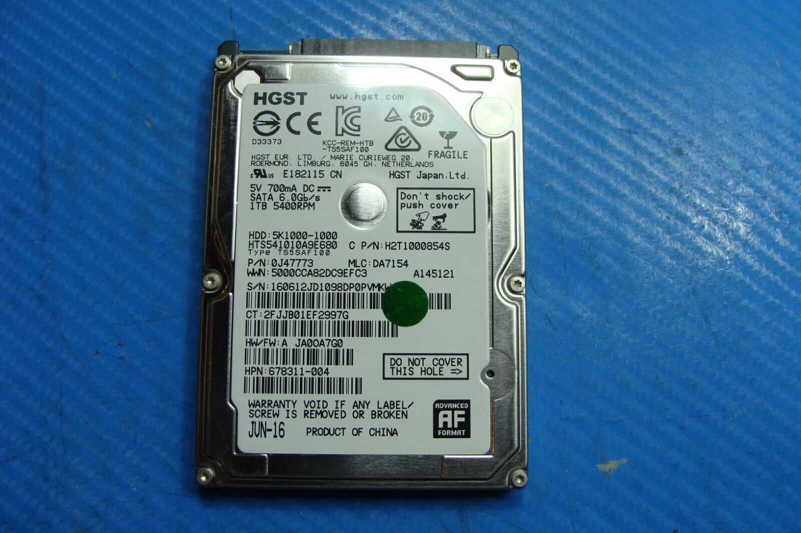 $30.99 | HP 15t-q400 HGST 1Tb Sata 2.5