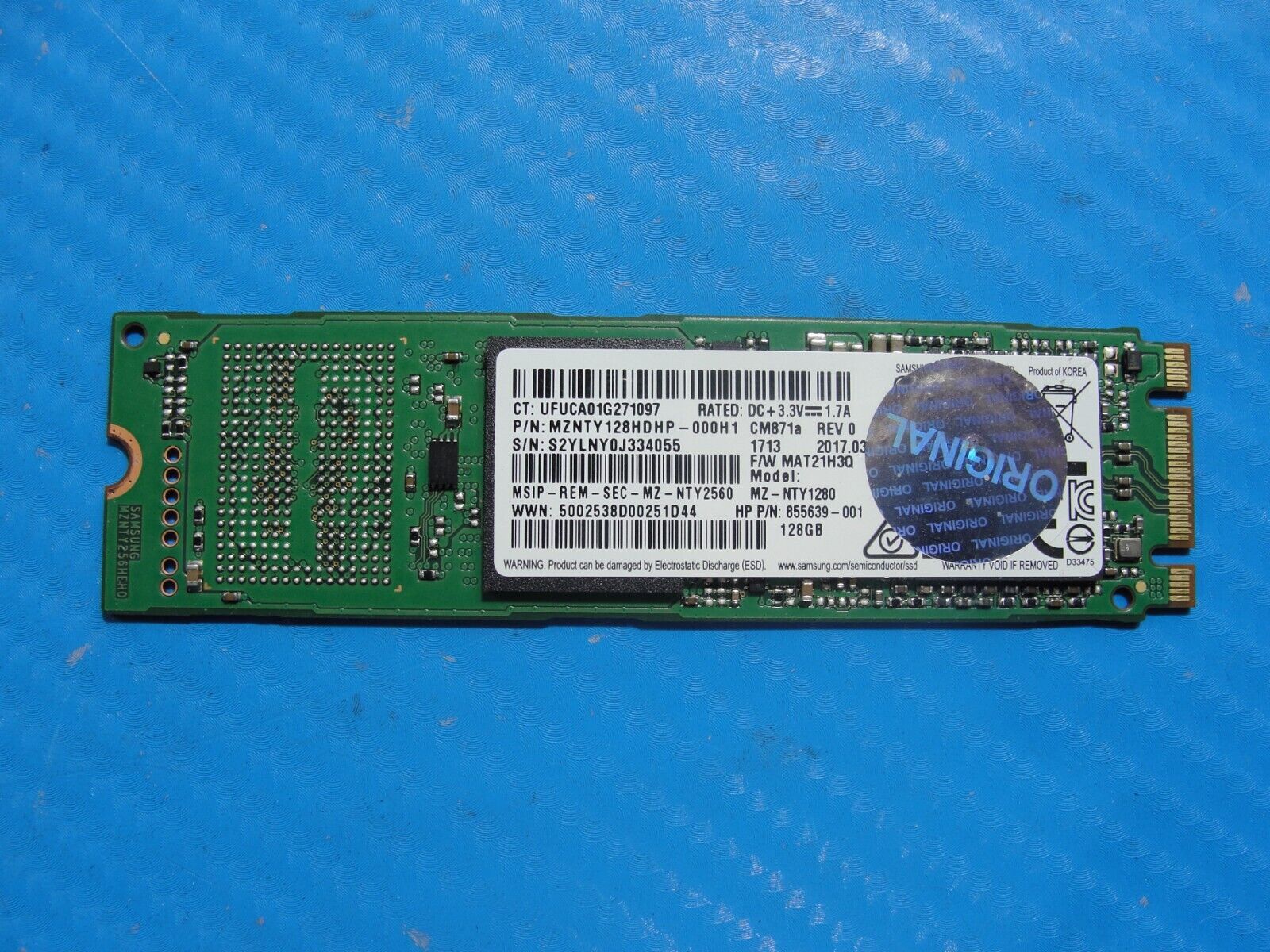 HP 17-w210nr Samsung 128GB M.2 SATA SSD Solid State Drive MZNTY128HDHP-000H1