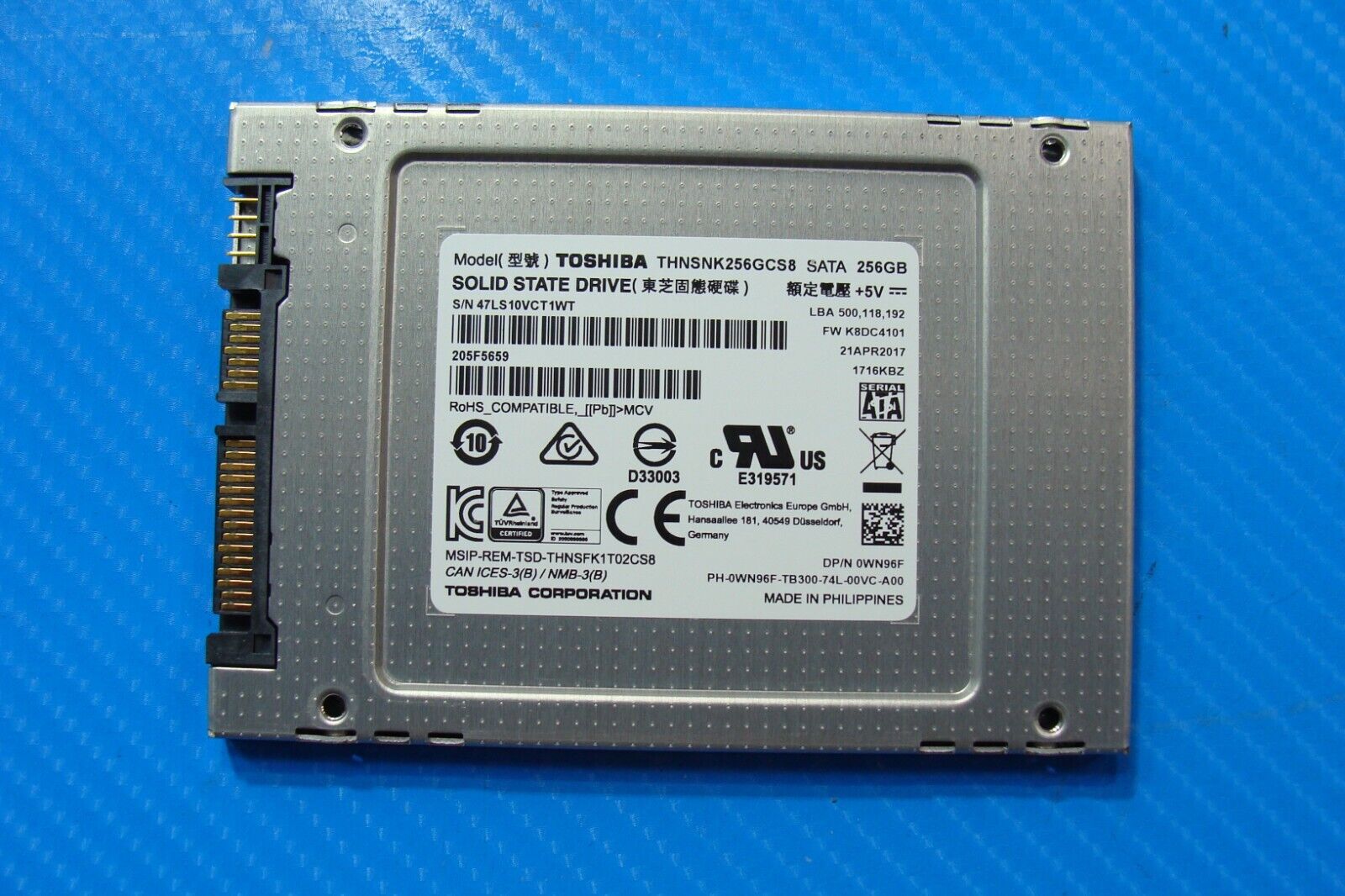 Dell 13 5378 Toshiba 256GB SATA 2.5