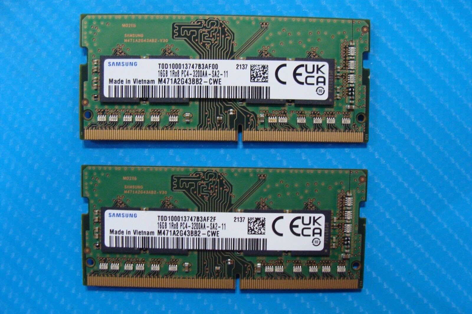 Dell 5560 Samsung 32GB 2x16GB 1Rx8 PC4-3200A Memory RAM SO-DIMM M471A2G43BB2-CWE