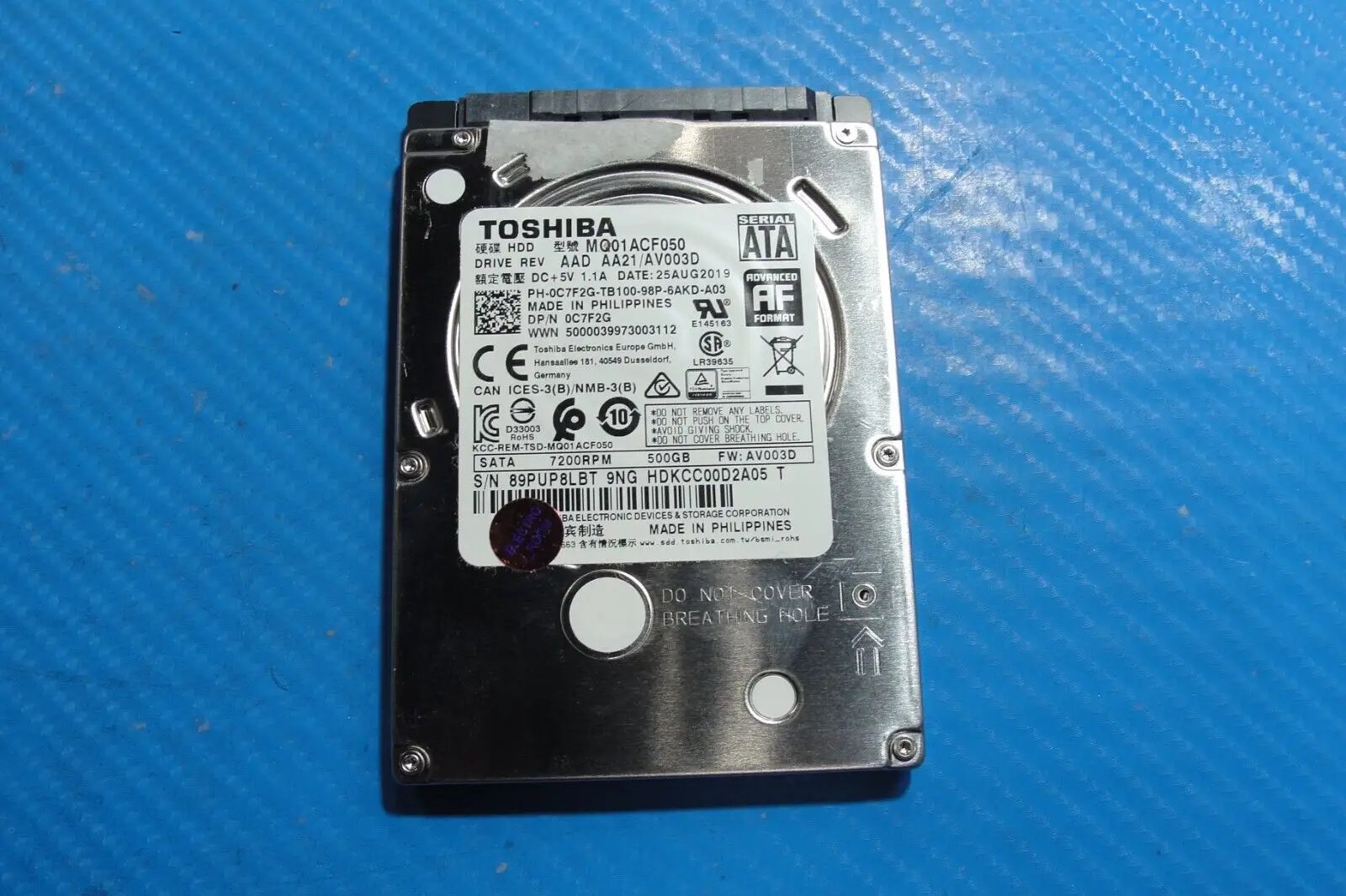 Dell 5500 Toshiba 500GB SATA 2.5