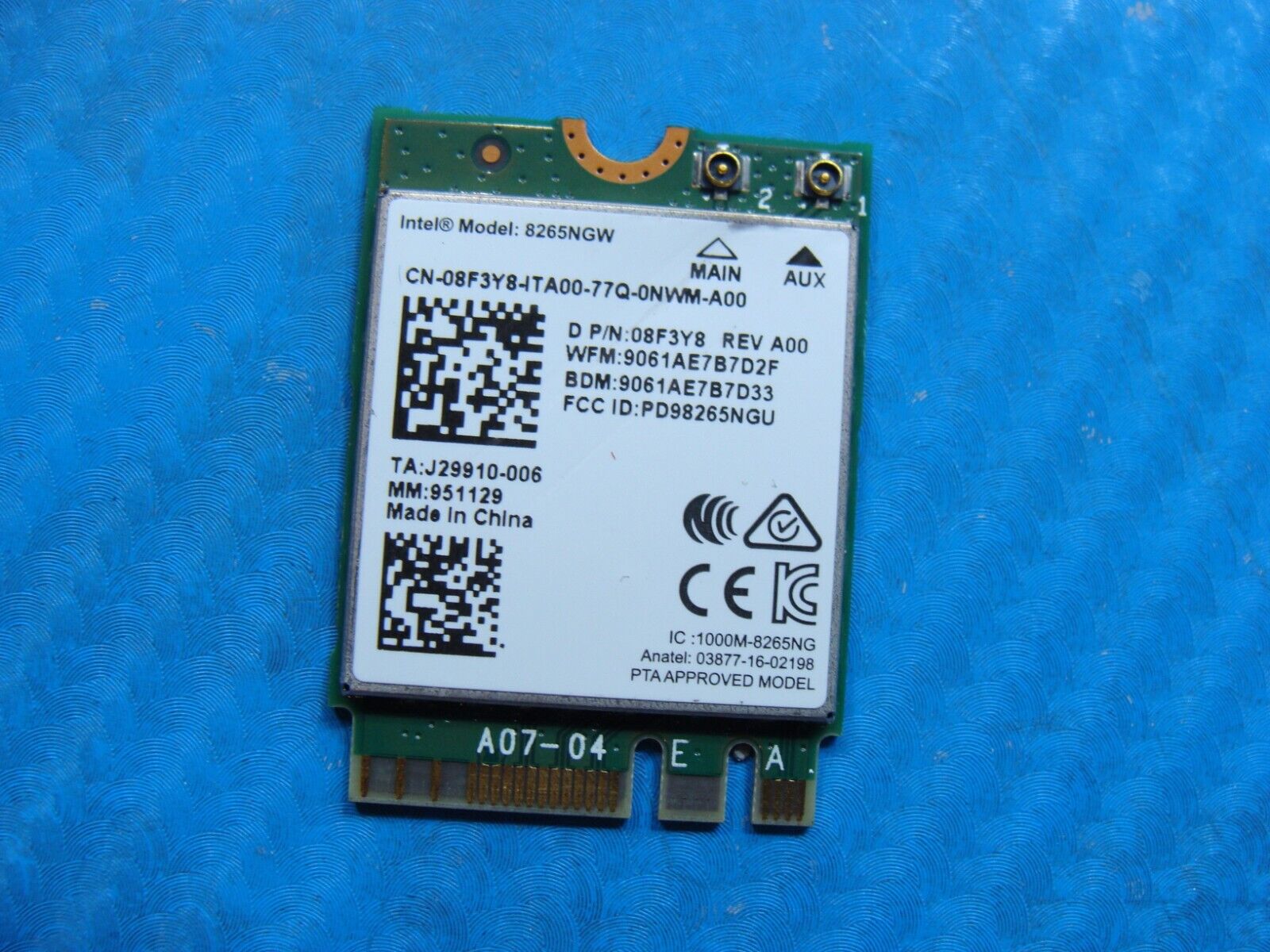 Dell Precision 15.6” 7520 Genuine Laptop Wireless WiFi Card 8265NGW 8F3Y8