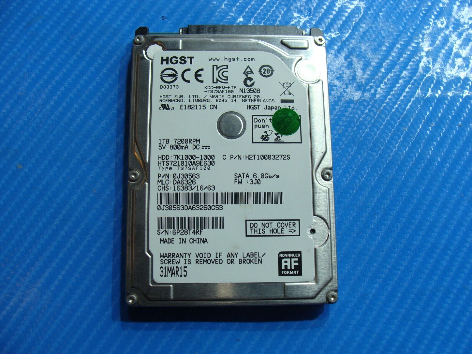 Asus X555LB HGST 1TB SATA 2.5