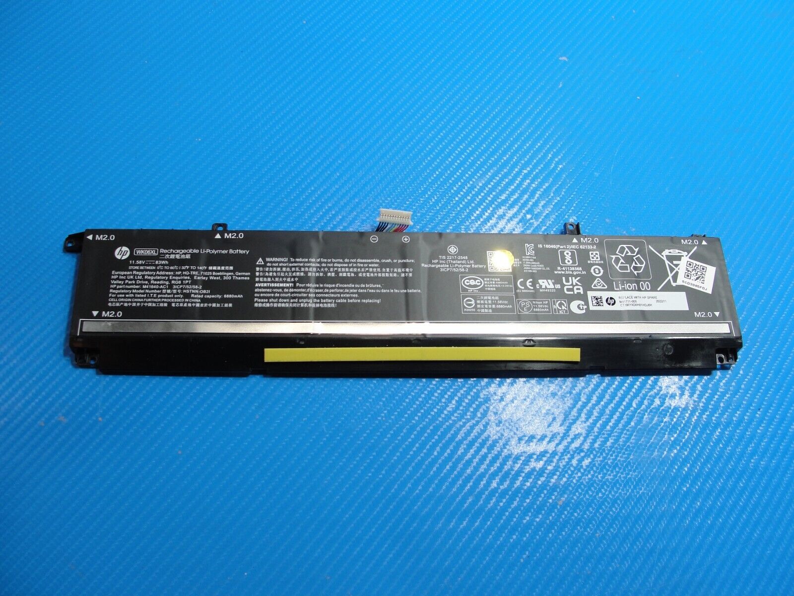 HP Omen 17.3” 17-ck1020nr Genuine Laptop Battery 11.58V 83Wh 6880mAh M41711-005