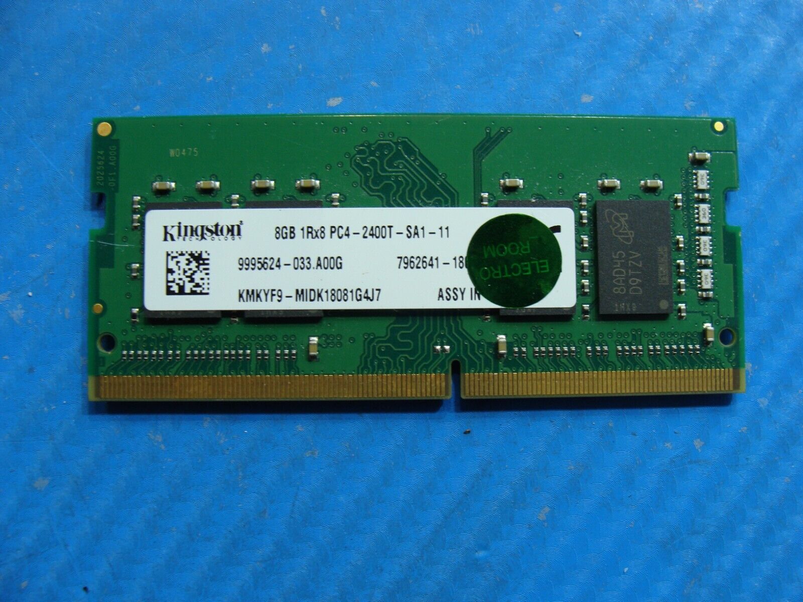 Dell 7520 Kingston 8GB 1Rx8 PC4-2400T Memory RAM SO-DIMM KMKYF9-MID