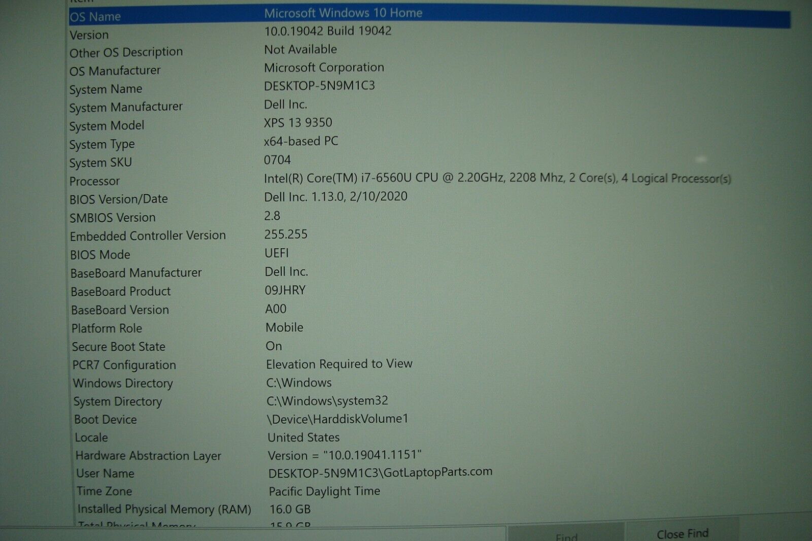 Dell XPS 13 9350 Laptop 13.3