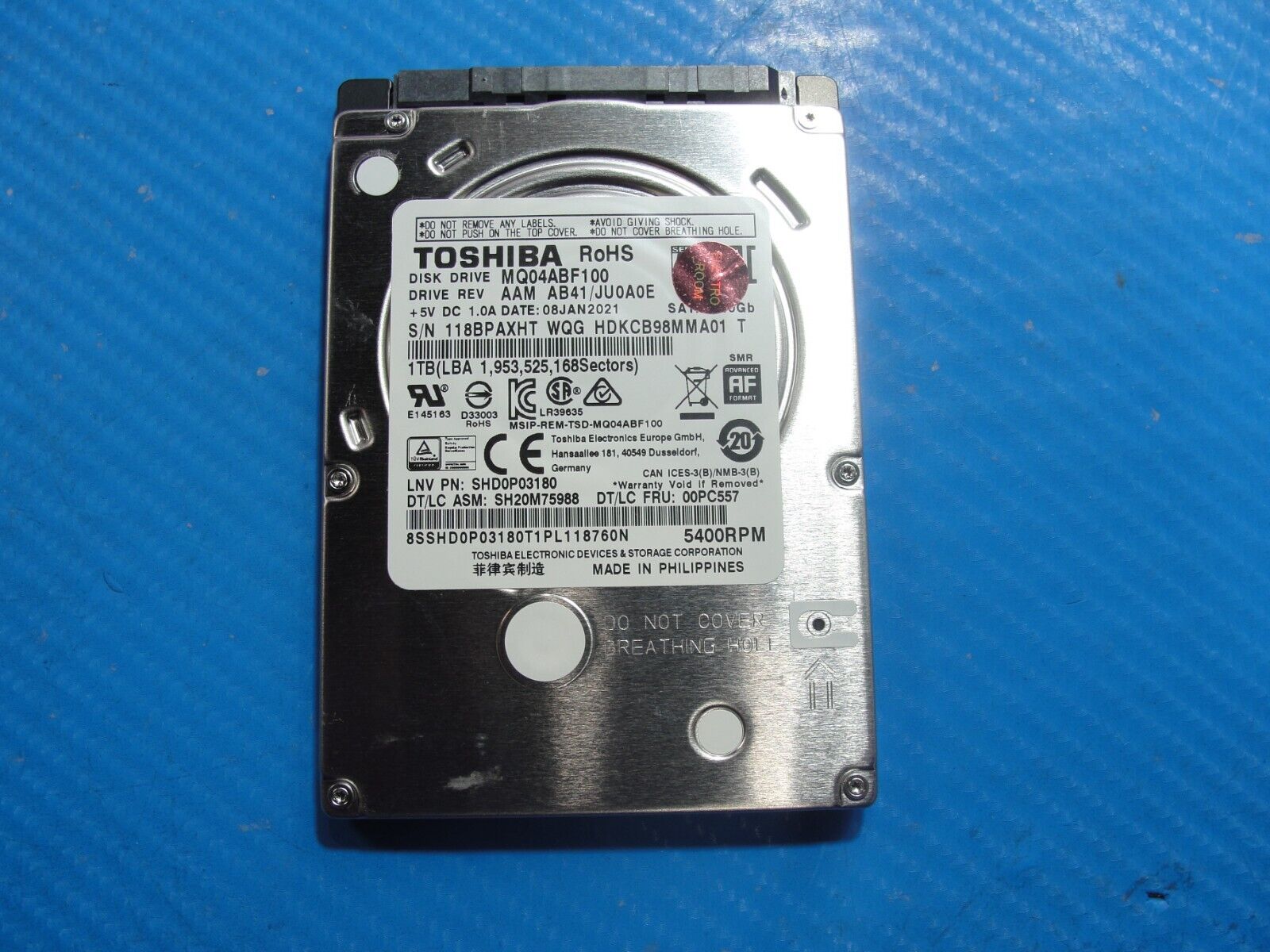 Lenovo 3 17IIL05 Toshiba 1TB SATA 2.5