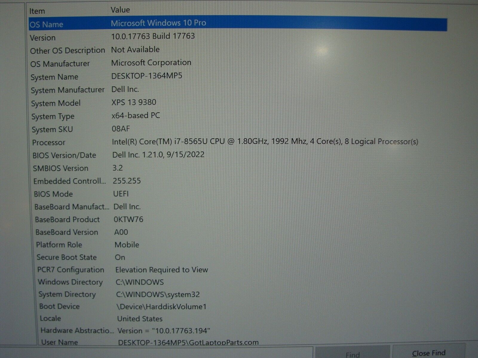 DELL XPS 13 9380 13.3