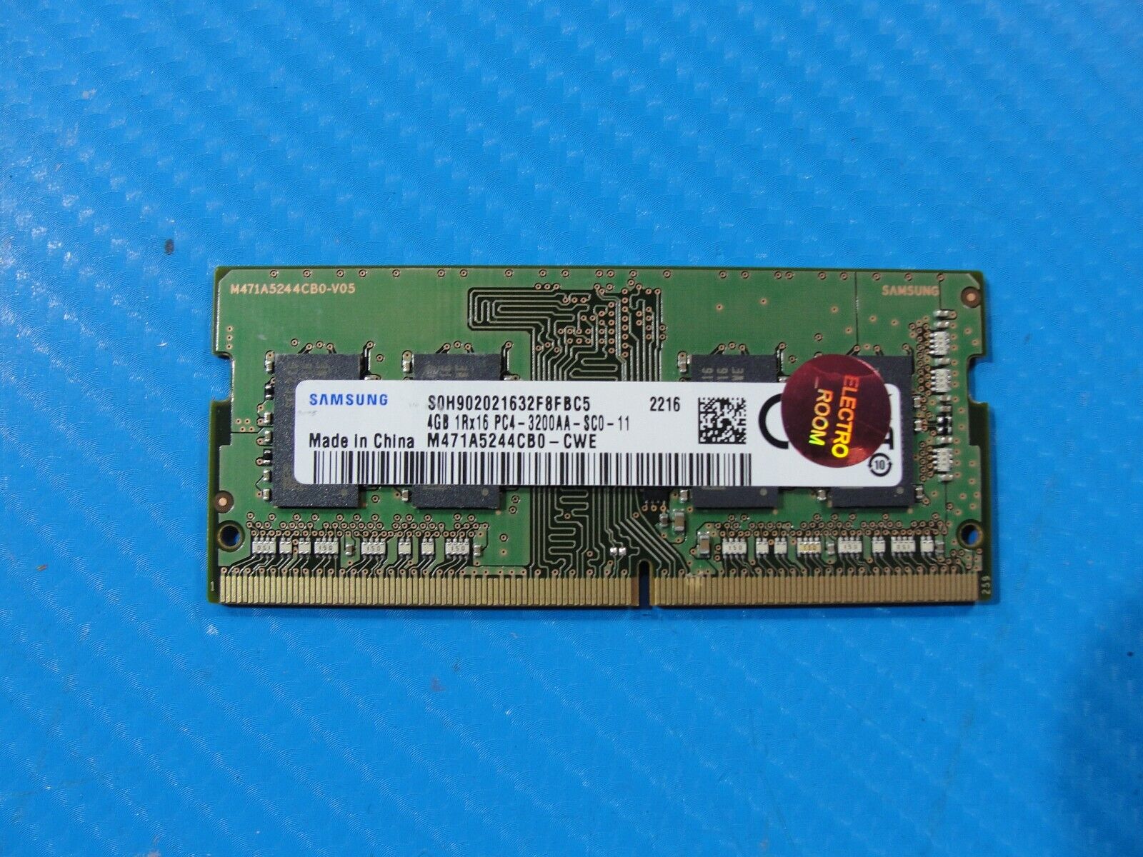 HP 14-dq2078wm Samsung 4GB 1Rx16 PC4-3200AA Memory RAM SO-DIMM M471A5244CB0-CWE