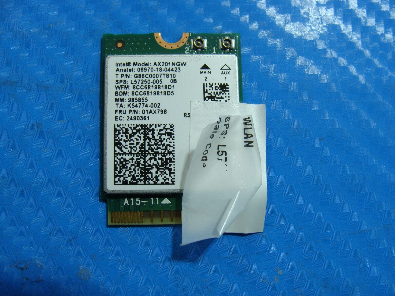 HP Envy 17.3” 17-cg0013dx Genuine Laptop Wireless WiFi Card AX201NGW 01AX798