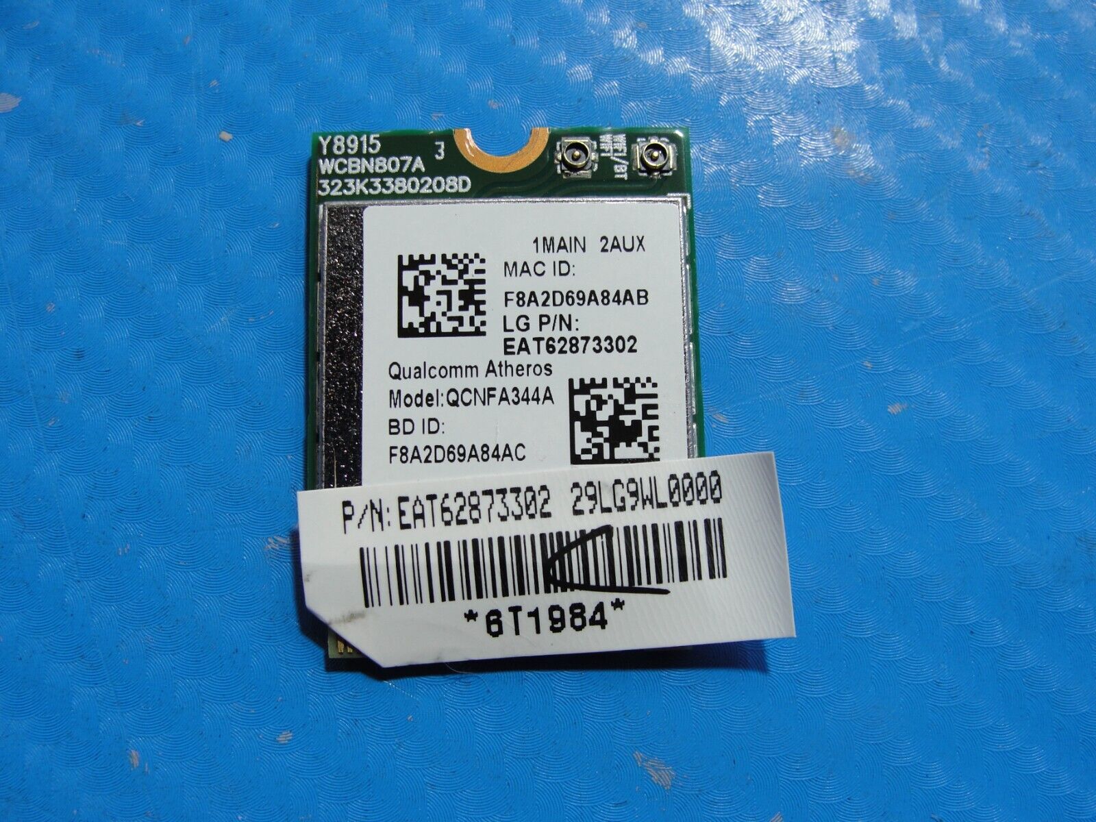 LG 15.6” 15U480-GP56ML Genuine Laptop Wireless WiFi Card QCNFA344A EAT62873302