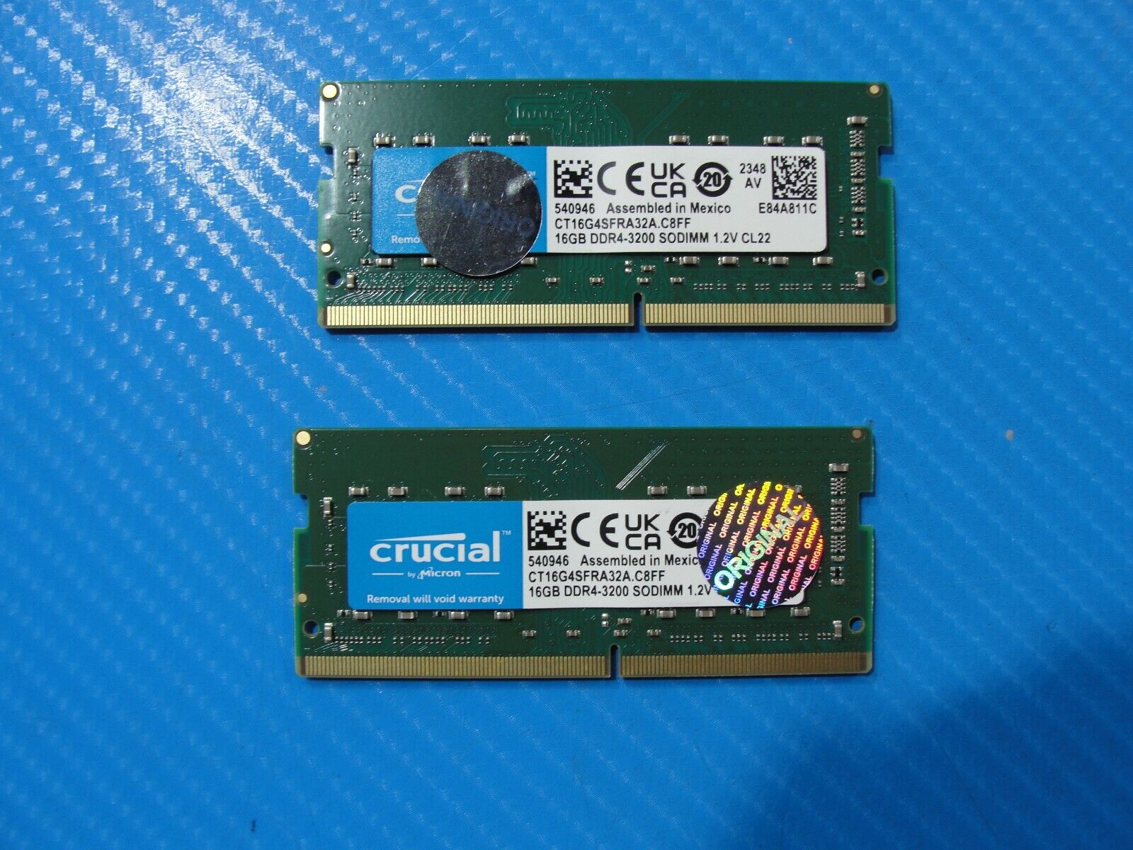 Razer RZ09-0369 Crucial 32GB 2x16GB DDR4 3200MHz Memory RAM CT16G4SFRA32A.C8FF