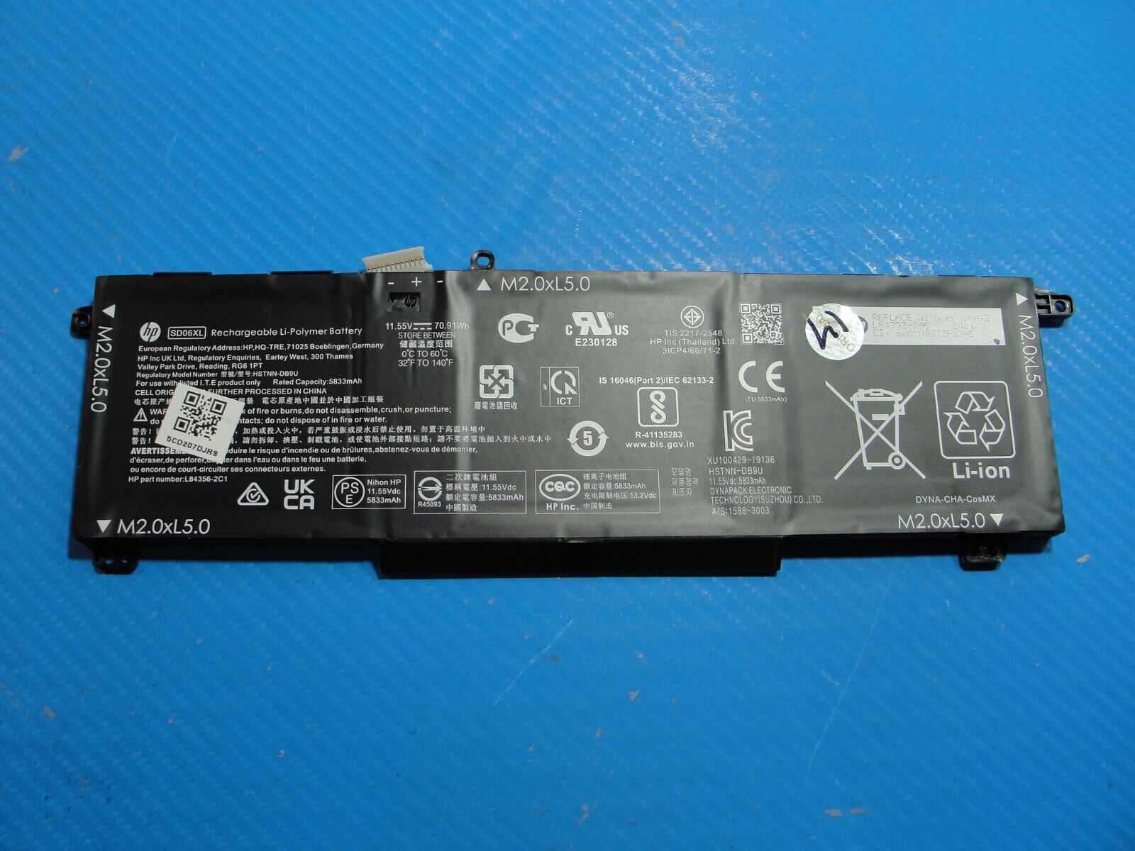 HP Omen 15.6” 15-ek1075cl OEM Battery 11.55V 70.91Wh 5833mAh SD06XL L84392-005