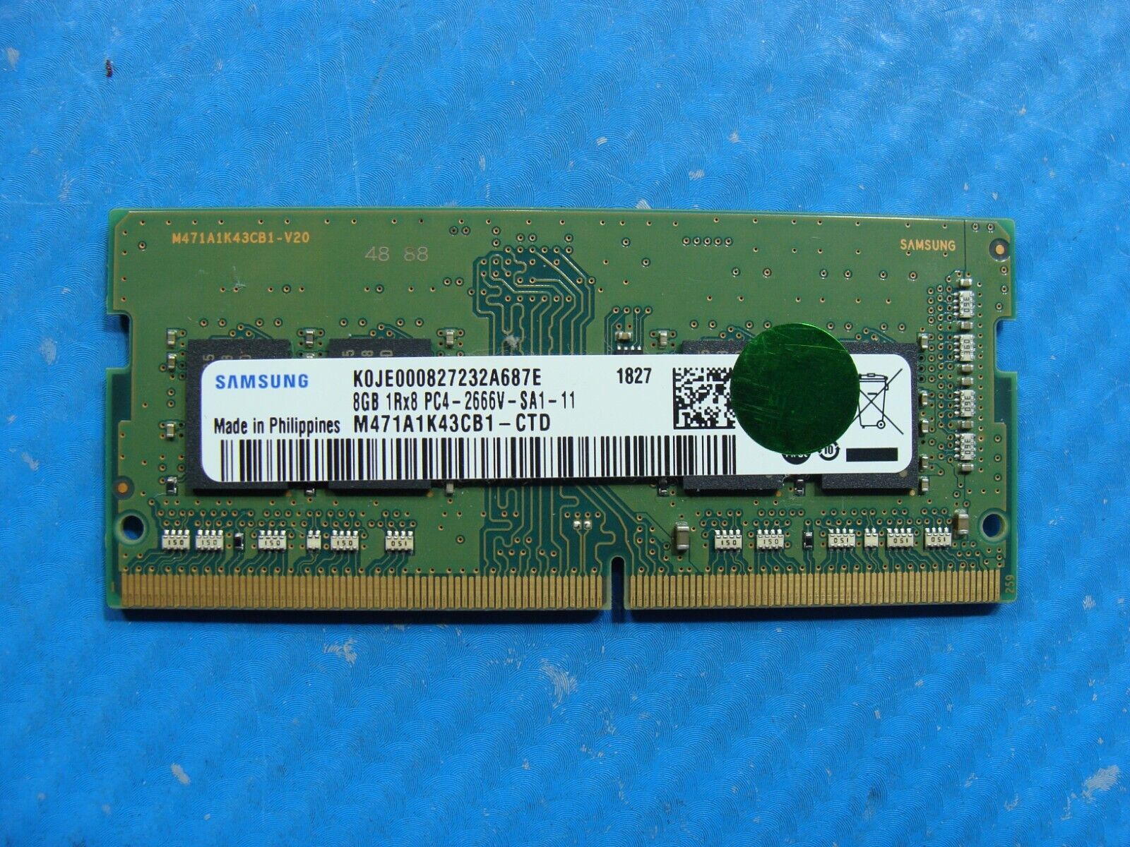 Asus GX531GS-AH76 Samsung 8GB 1Rx8 PC4-2666V Memory RAM SO-DIMM M471A1K43CB1-CTD