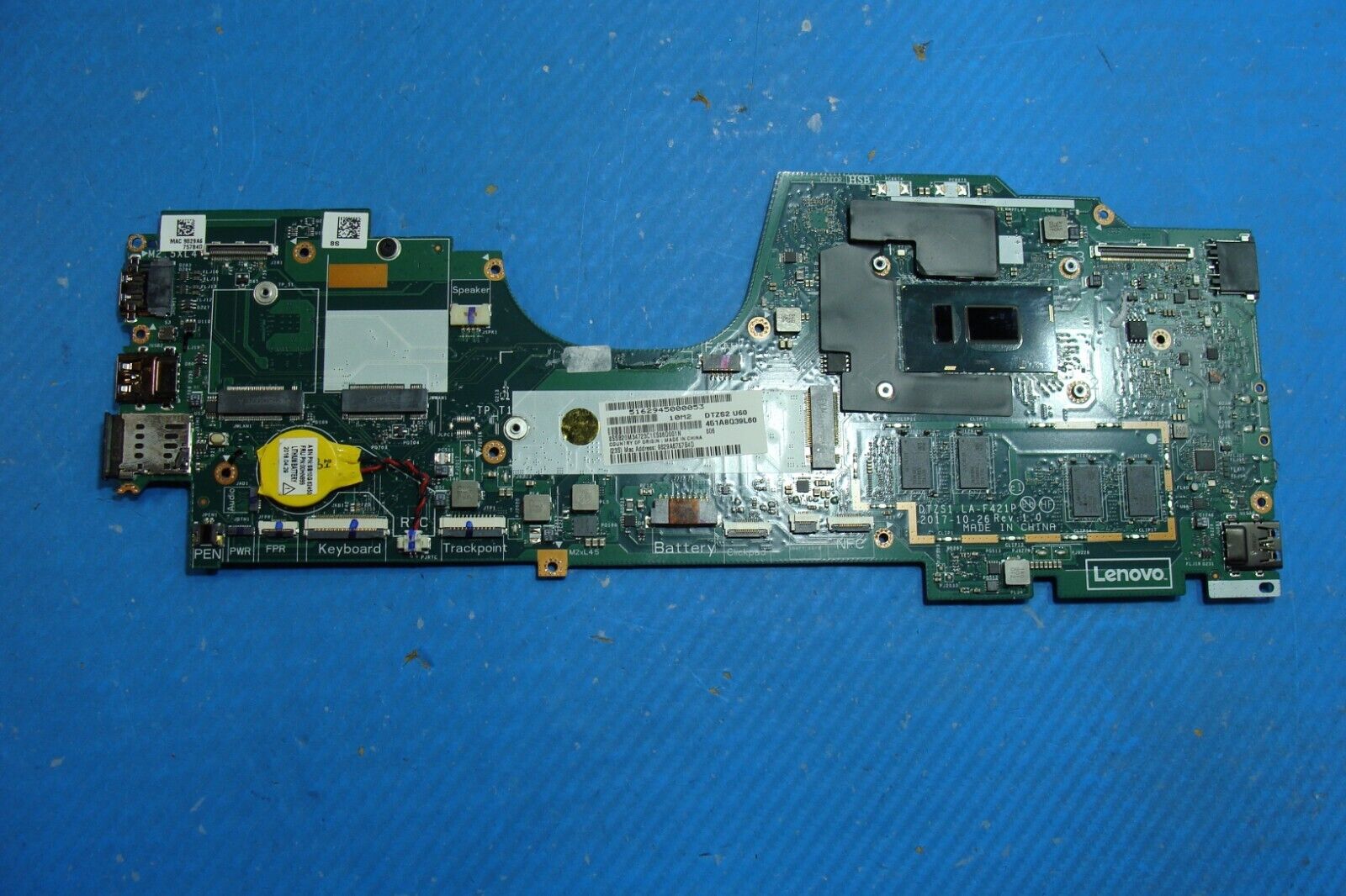 Lenovo ThinkPad 13.3” x380 Yoga Intel i7-8650U 1.9GHz Motherboard LA-F421P