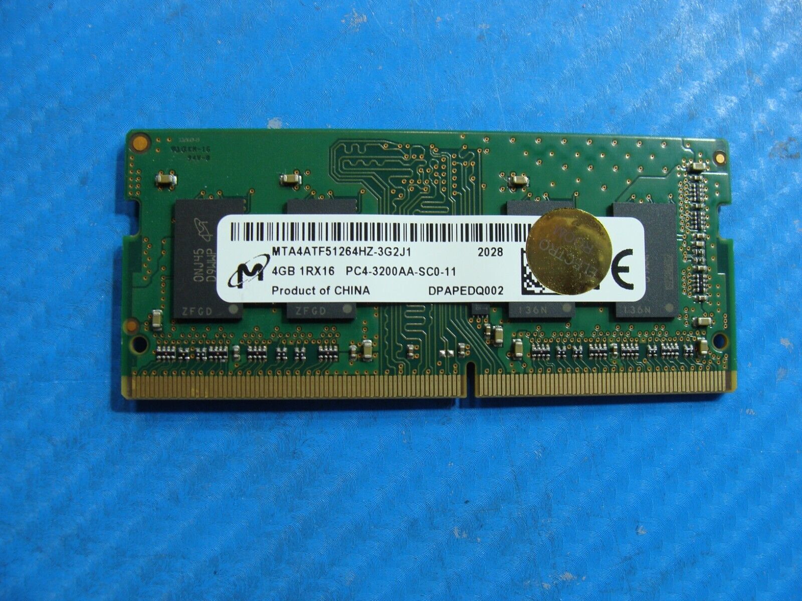 HP 17-by2053cl Micron 4GB PC4-3200AA Memory RAM SO-DIMM MTA4ATF51264HZ-3G2J1