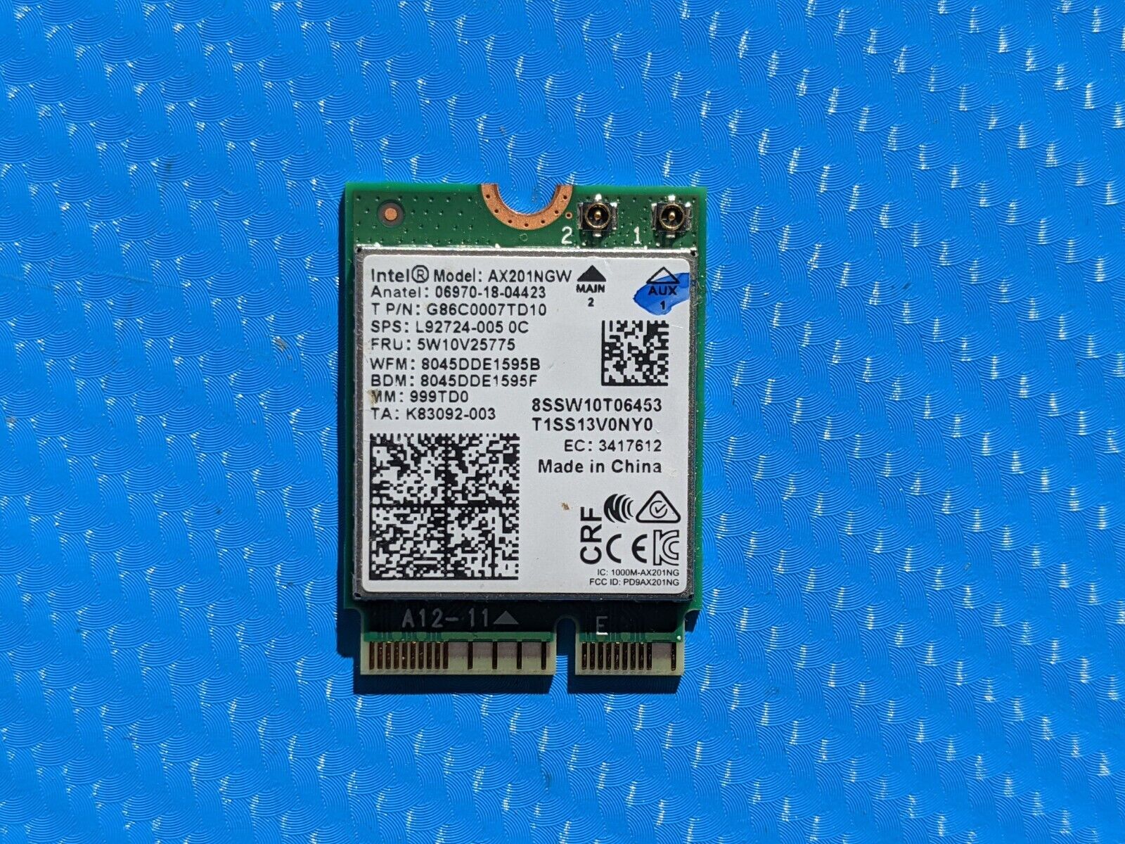 Lenovo Yoga 14” 7 14ITL5 OEM Wireless WiFi Card AX201NGW L92724-005 5W10V25775