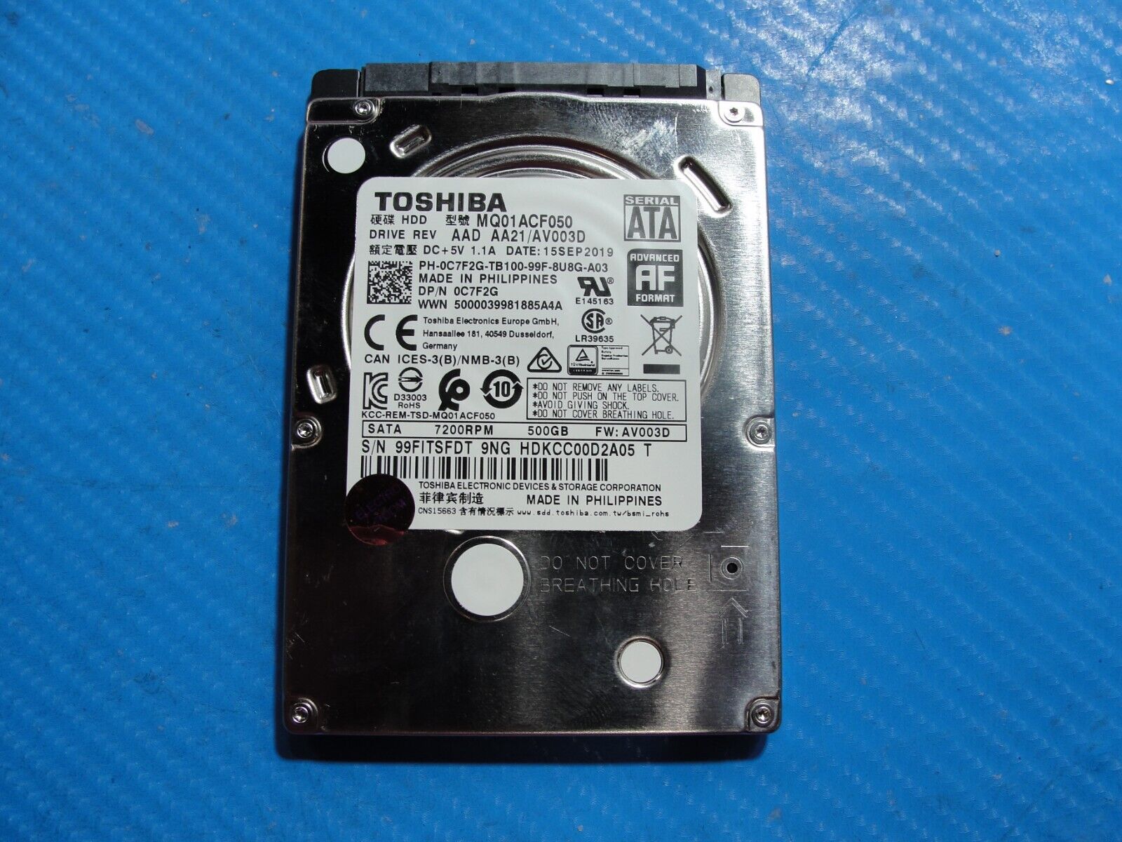 Dell 5500 Toshiba 500GB SATA 2.5