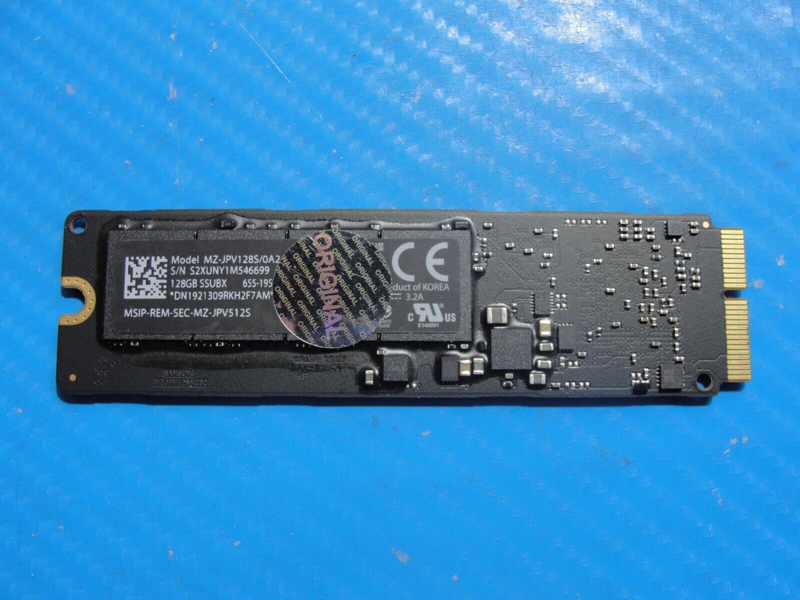 MacBook Air A1502 Samsung 128GB SSD Solid State Drive MZ-JPV128S/0A2 655-1958A