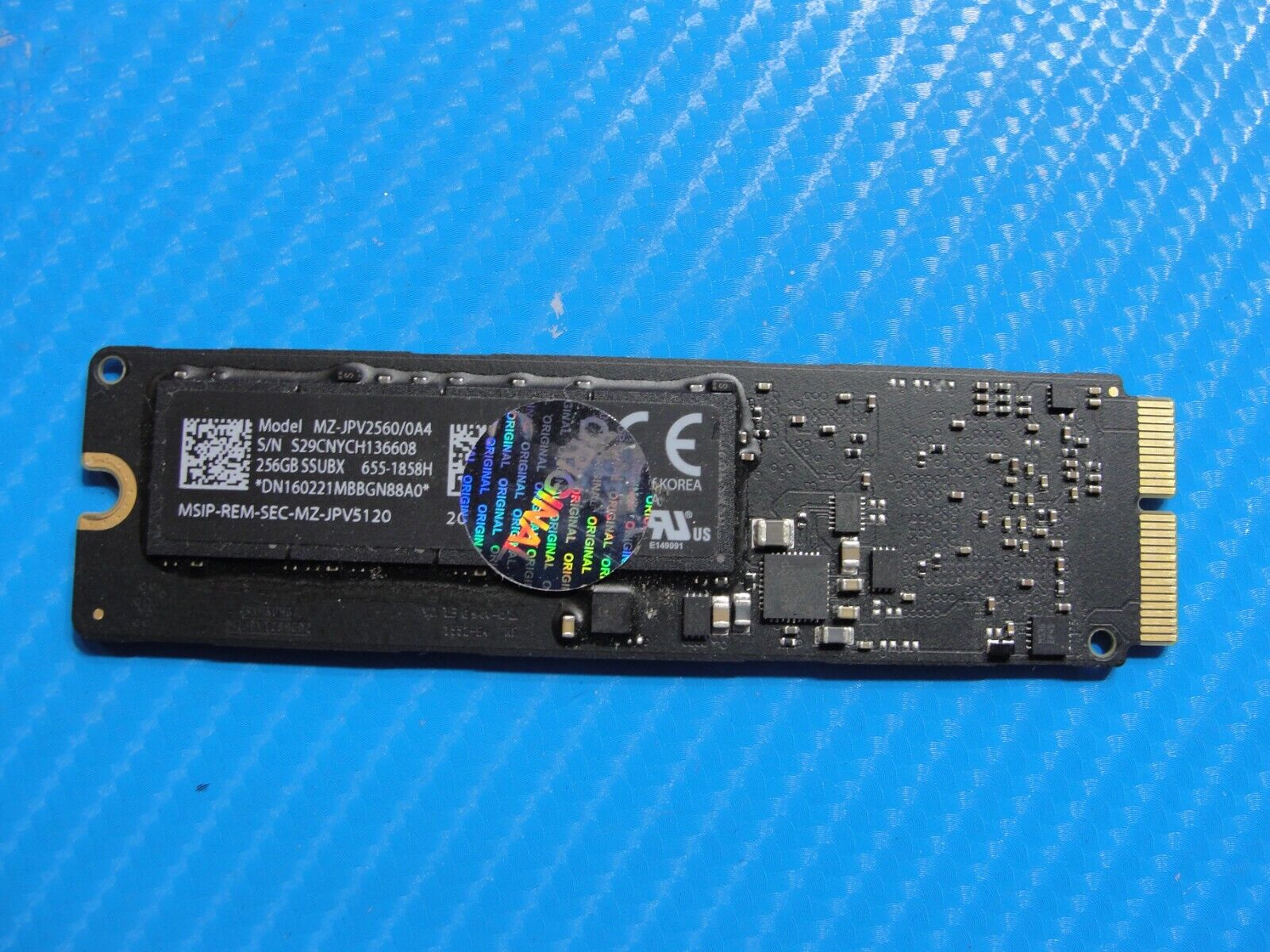 MacBook Pro A1502 Samsung 256GB SSD Solid State Drive MZ-JPV2560/0A4 655-1858H