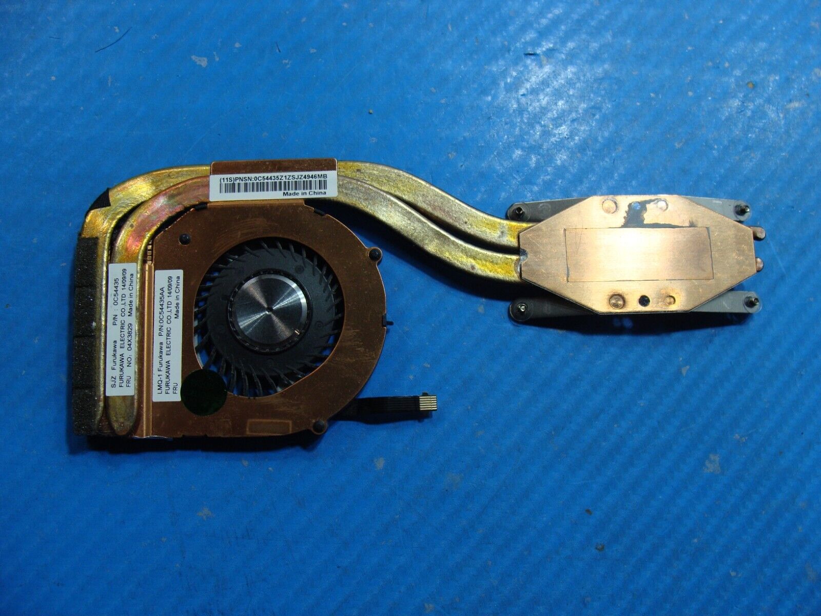 Lenovo Thinkpad 14” X1 Carbon 2nd Gen CPU Cooling Fan w/Heatsink 0C54435 04X3829